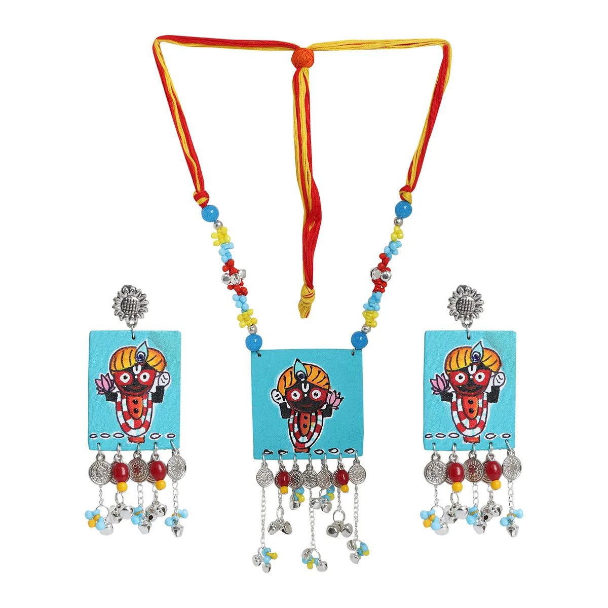 Damodar Puri Jagannath Traditional Multi Color Handmade (Necklace set) HP - NP - KHOJ.CITY