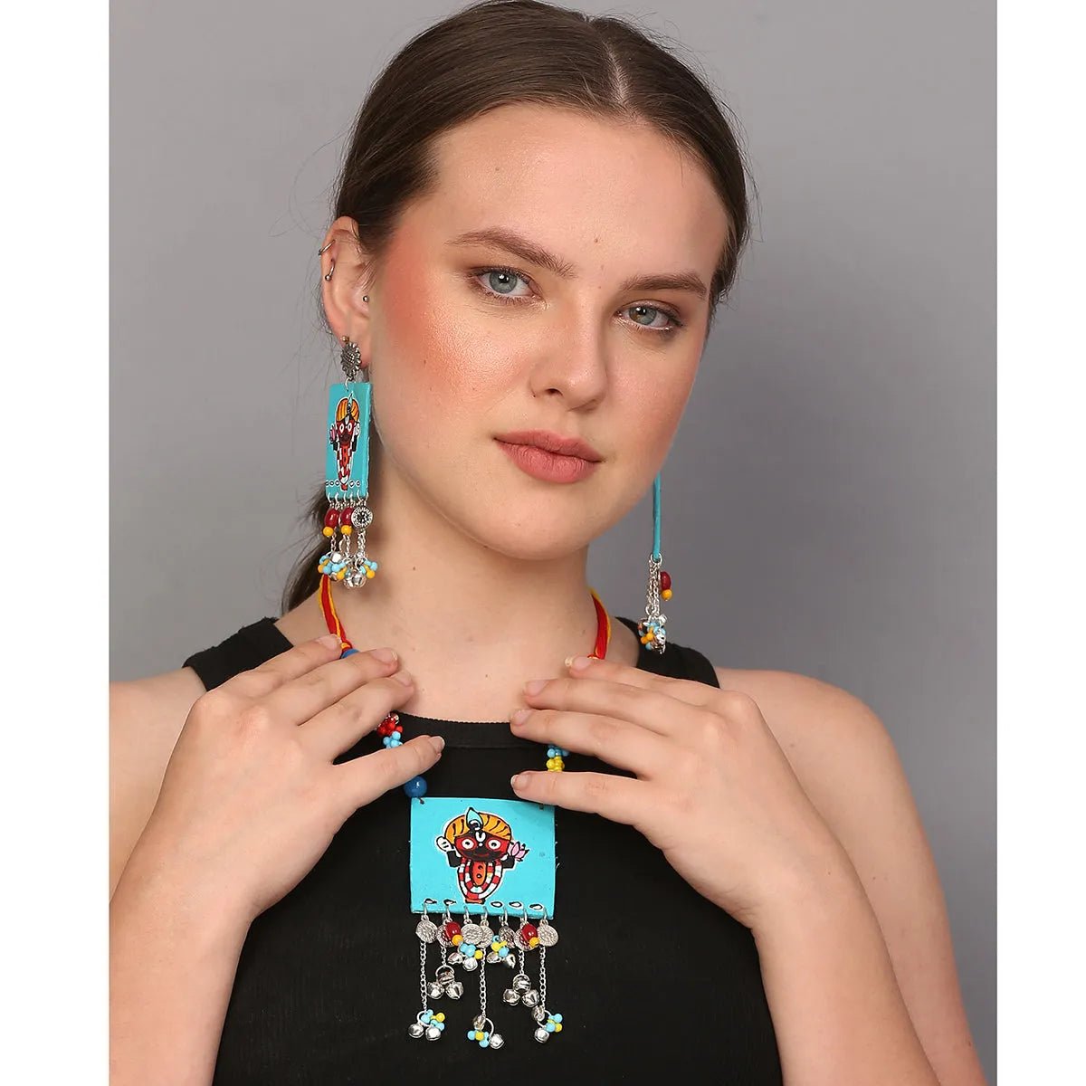 Damodar Puri Jagannath Traditional Multi Color Handmade (Necklace set) HP - NP - KHOJ.CITY