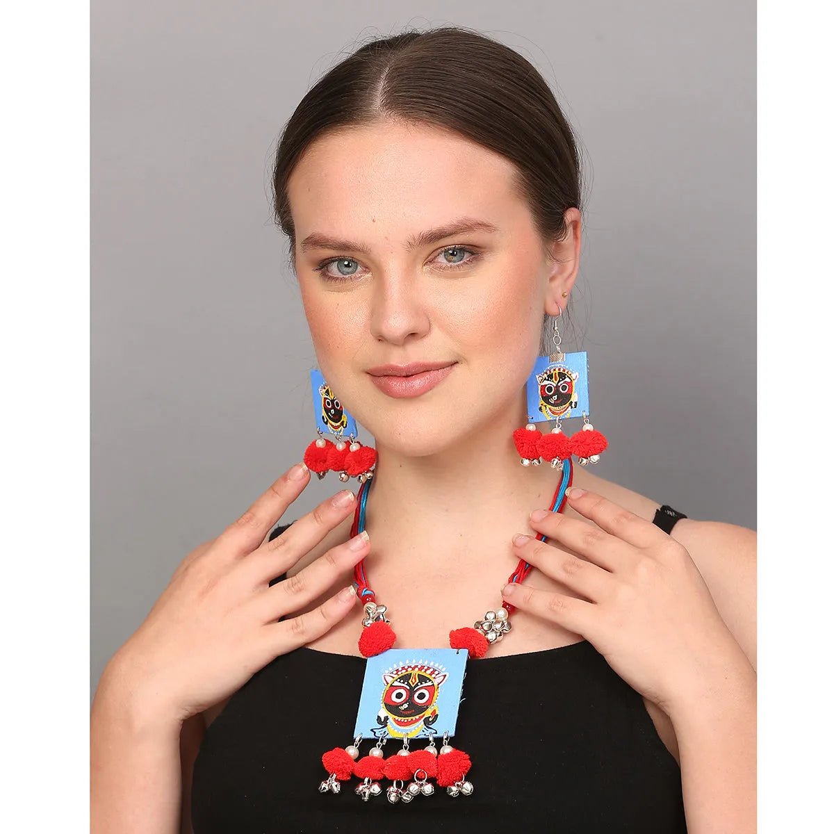 Damu Jagannath Traditional Multi Color Handmade (Necklace set) HP - NP - KHOJ.CITY