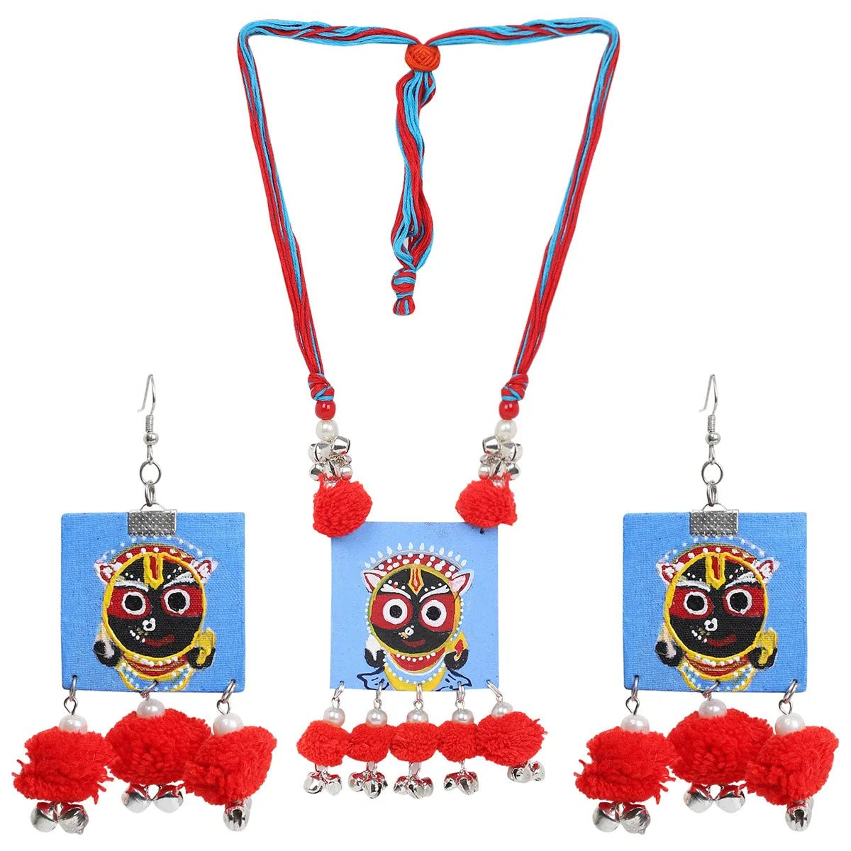 Damu Jagannath Traditional Multi Color Handmade (Necklace set) HP - NP - KHOJ.CITY