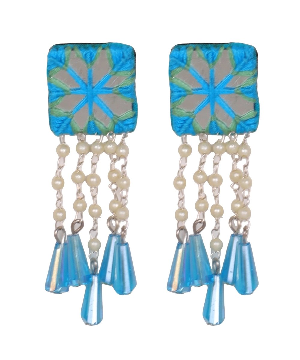 Denim Bloom Classic Multi Color Handmade Bridal Jewelry (Shaadi Set) - 006 - KHOJ.CITY