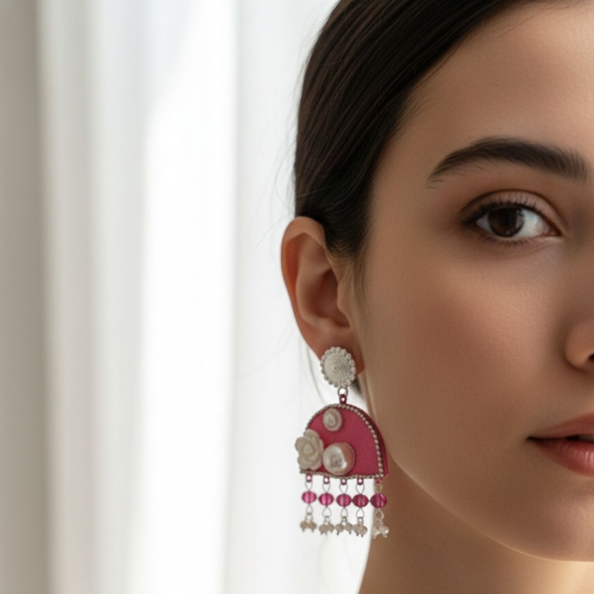 Dew Drop Multi Color Hand Painted Drop (Earrings) HP - ER - KHOJ.CITY