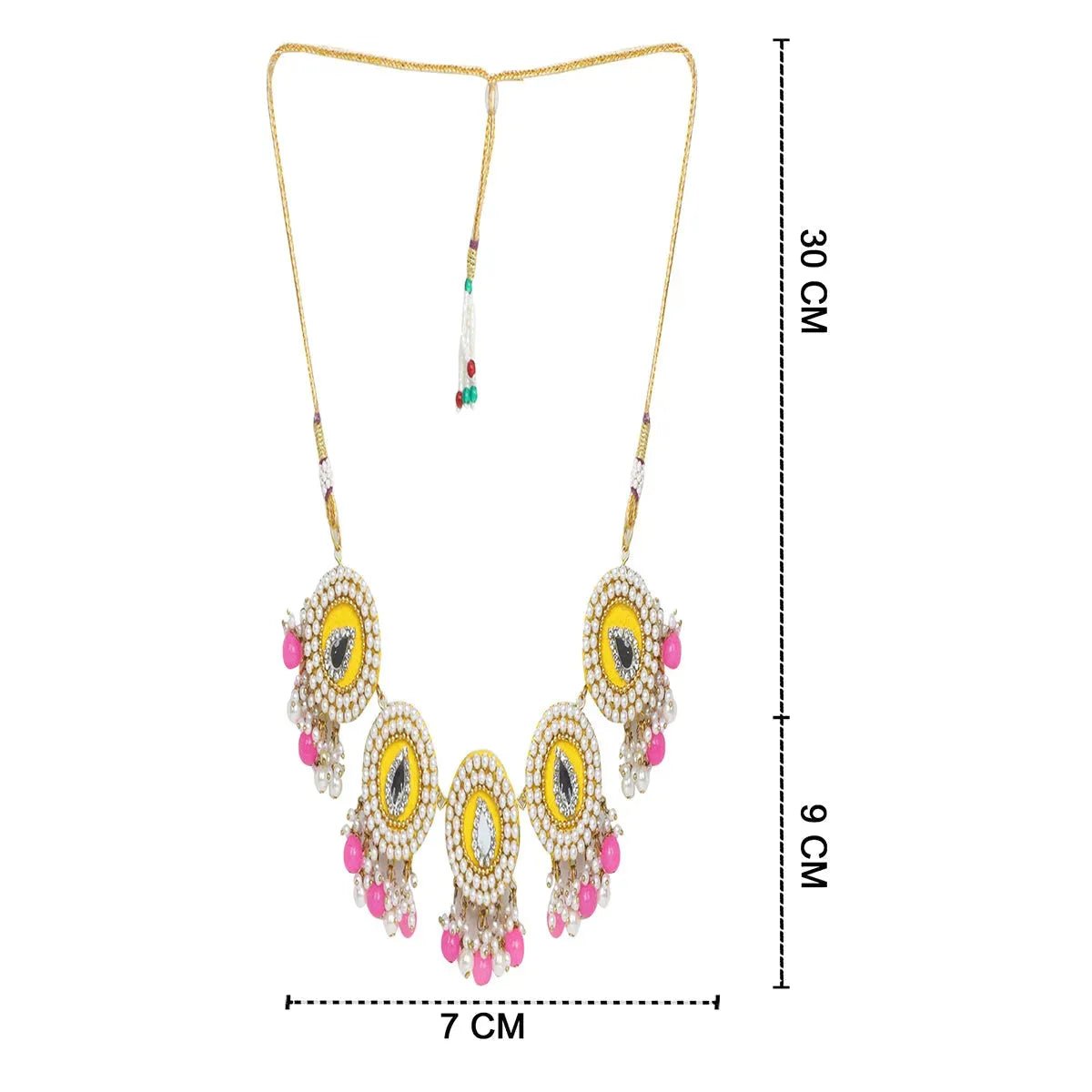 Diya Classic Multi Color Handmade Bridal Jewelry (Shaadi Set) - 002 - KHOJ.CITY