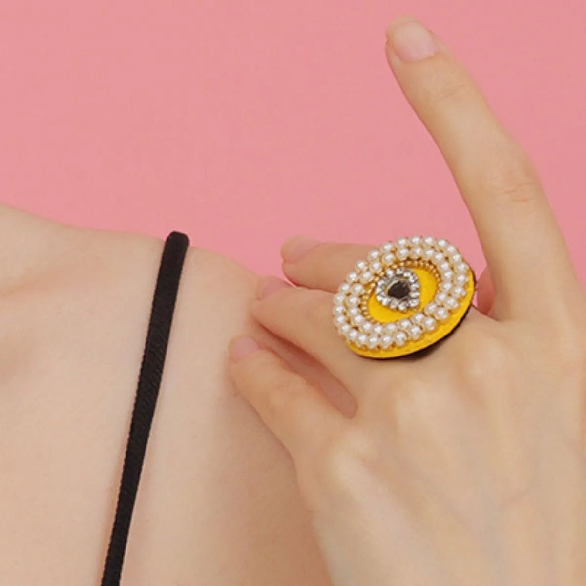 Diya Classic Multi Color Handmade (Ring) HM - RG - 001 - KHOJ.CITY