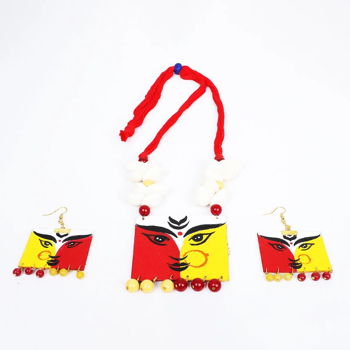 Durga Ma Traditional Multi Color Handmade (Necklace set) HM - NP - KHOJ.CITY