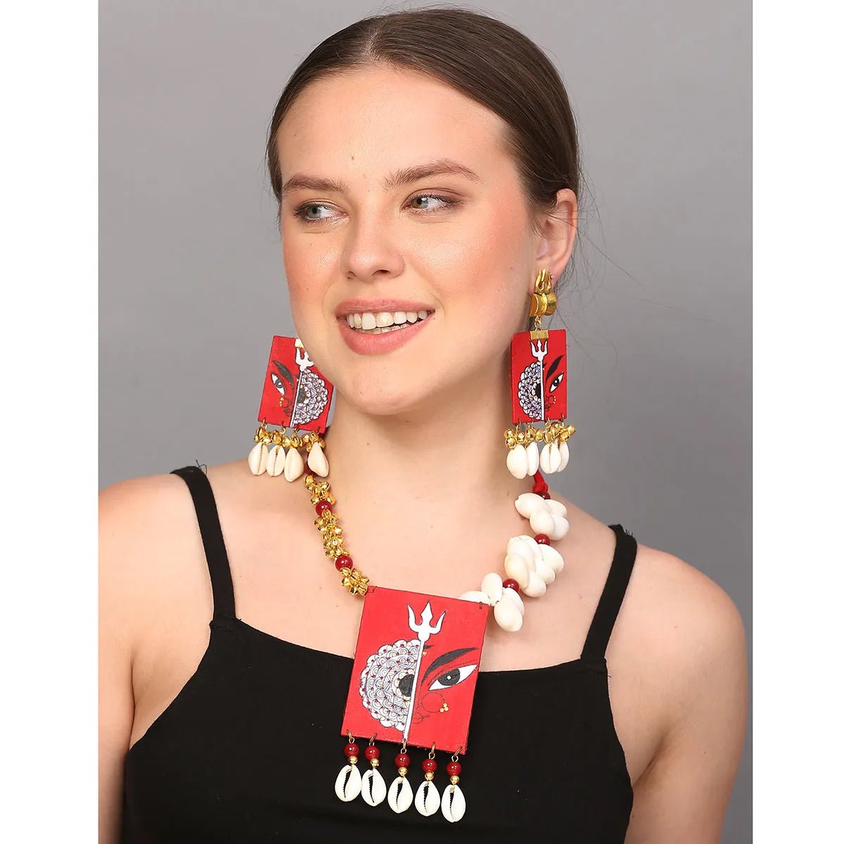 Durga Mandala Classic Multi Color Handmade (Necklace set) HP - NP - KHOJ.CITY