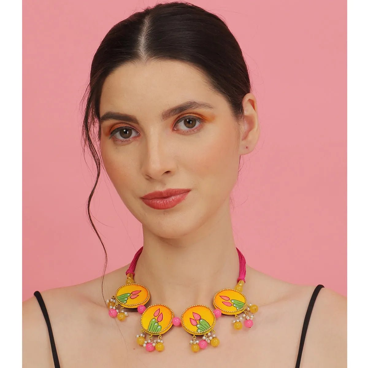 Dusk Traditional Multi Color Hand Painted (Choker) HP - NP - KHOJ.CITY