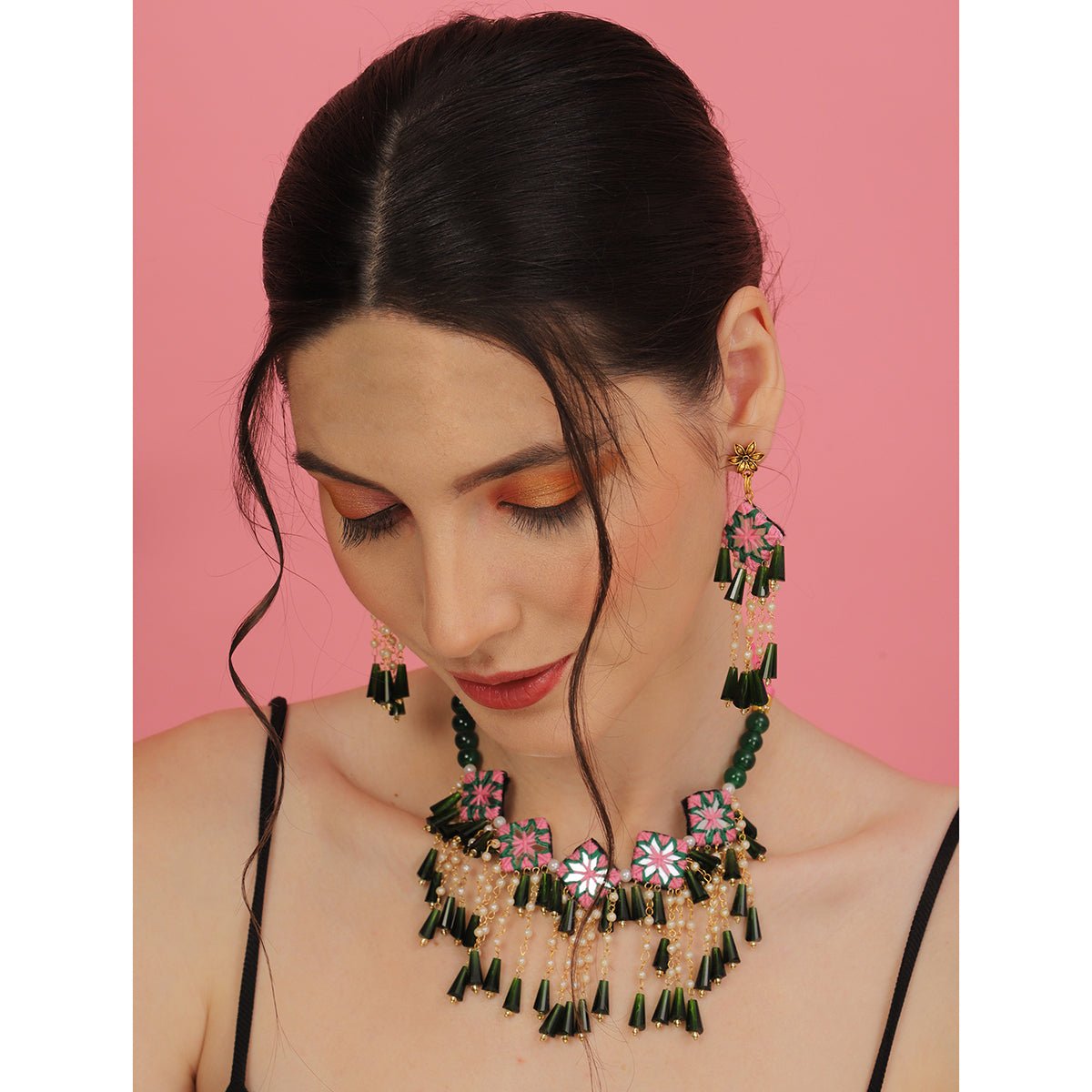 Ekaa Kalaratri Mirror Traditional Multi Color Handmade (Choker set) HM - NP - KHOJ.CITY