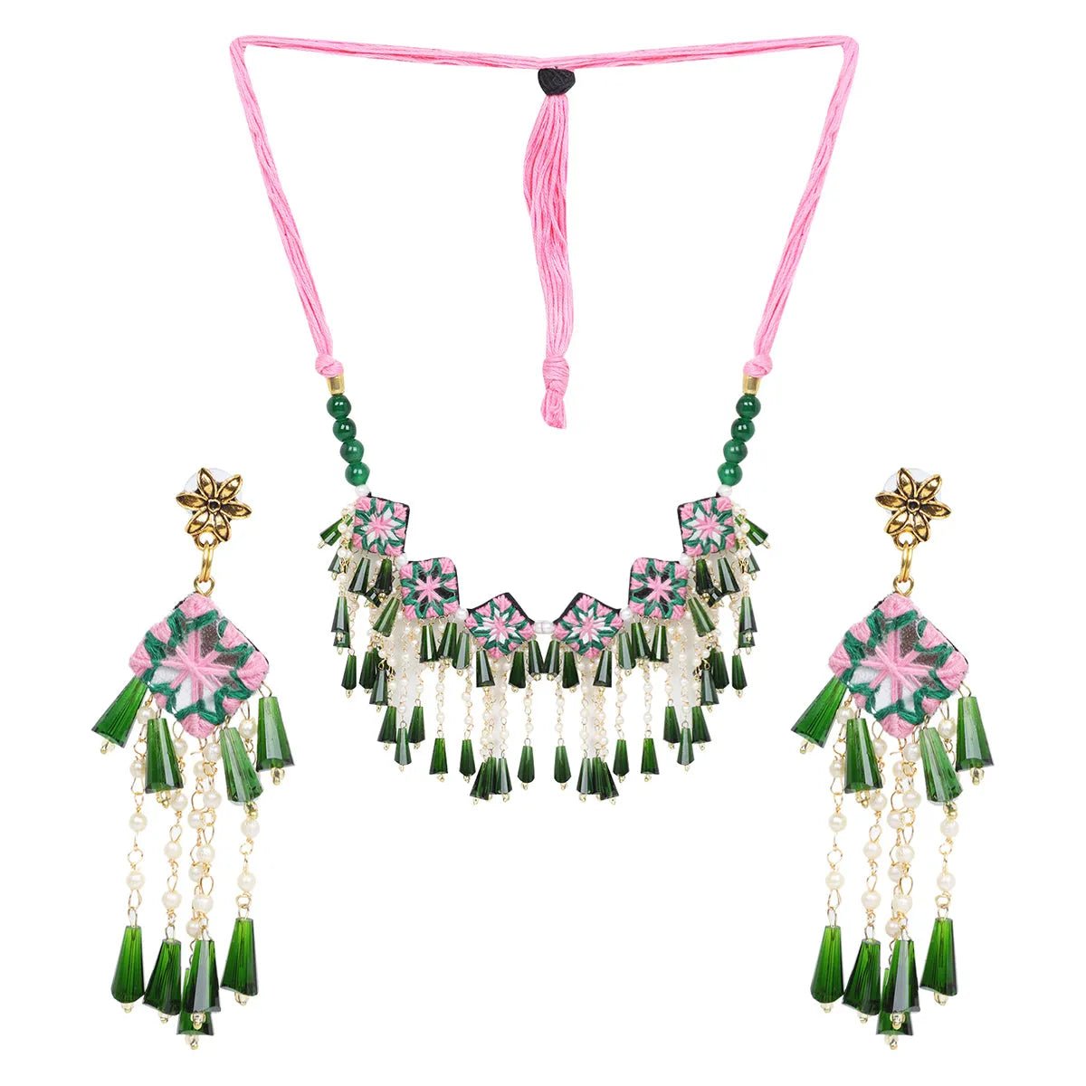 Ekaa Kalaratri Mirror Traditional Multi Color Handmade (Shaadi set) - KHOJ.CITY