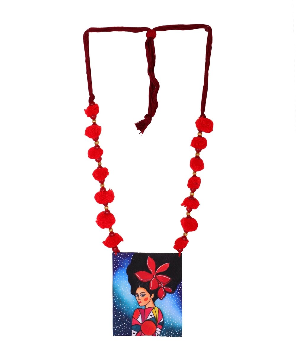 Galaxy Urban Naari Bohemian Multi Color Hand Painted (Necklace) HP - NP - 109 - KHOJ.CITY