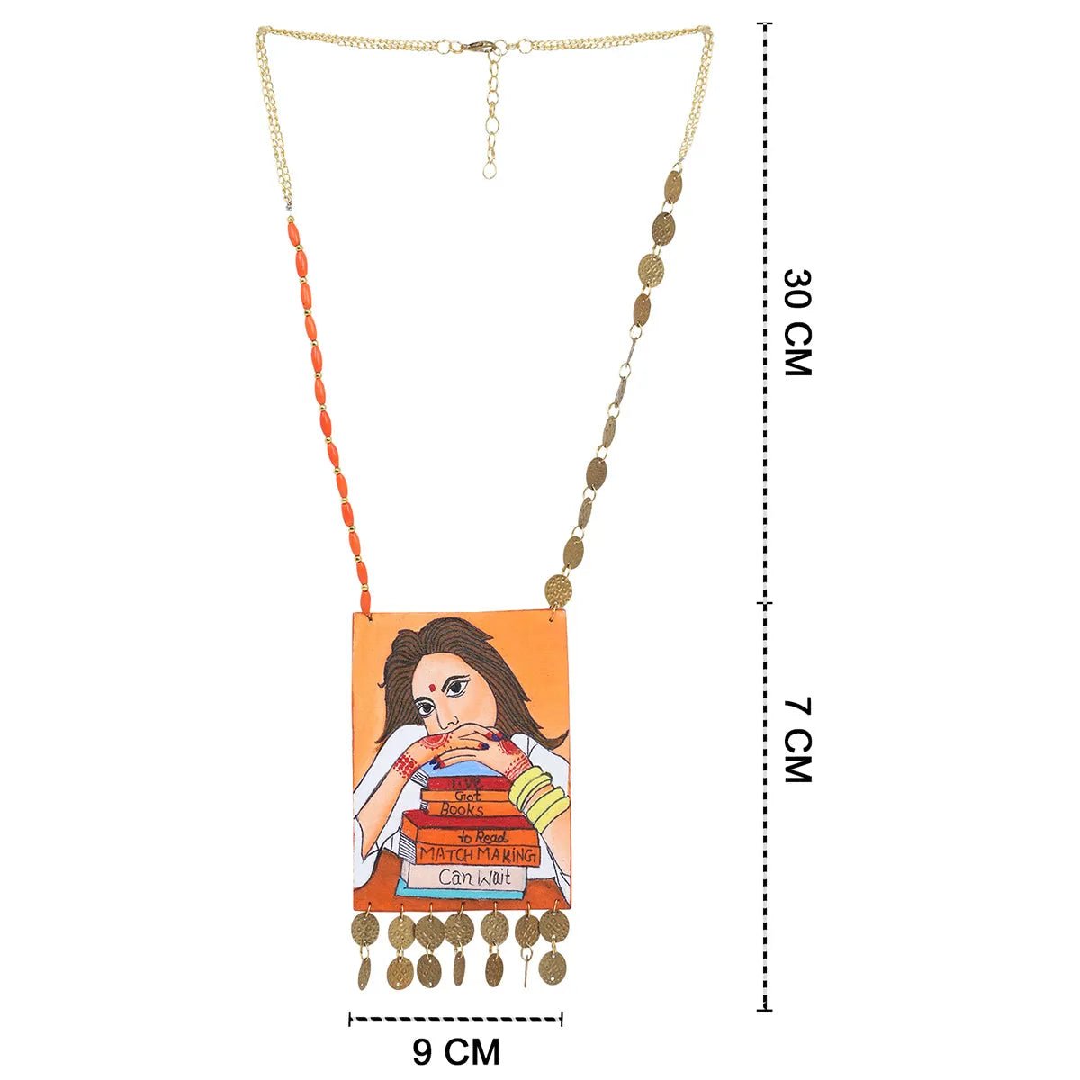 Geeky Urban Naari Bohemian Multi Color Hand Painted (Necklace) HP - NP - 105 - KHOJ.CITY
