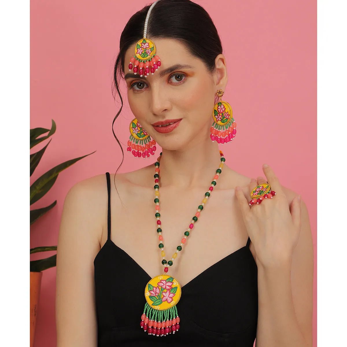 Gladiolus Traditional Yellow Handmade (Shaadi set) HP - NP - KHOJ.CITY