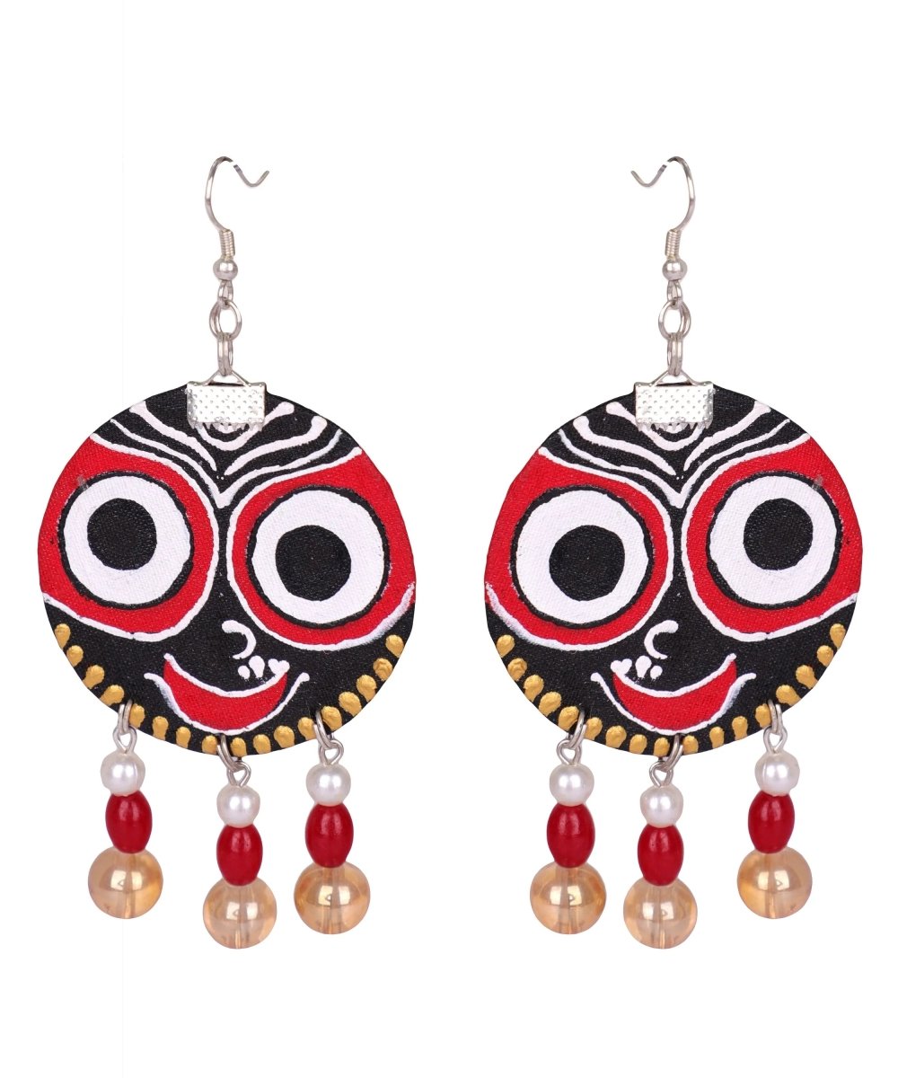 Govinda Puri Jagannath Traditional Multi Color Hand Painted Drop (Earrings) HP - ER - 157 - KHOJ.CITY