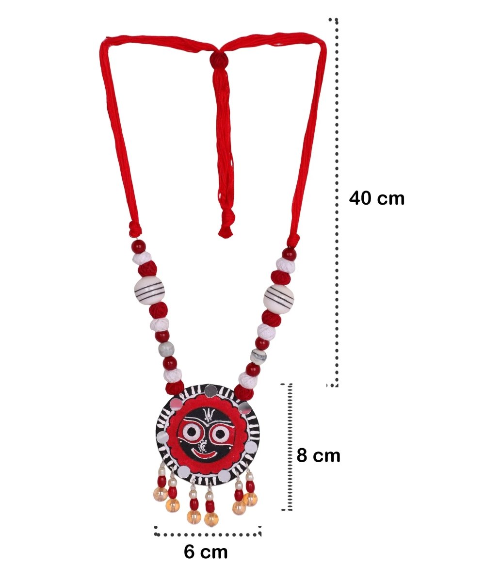 Govinda Puri Jagannath Traditional Multi Color Hand Painted (Necklace Set) HP - NP - 187 - KHOJ.CITY