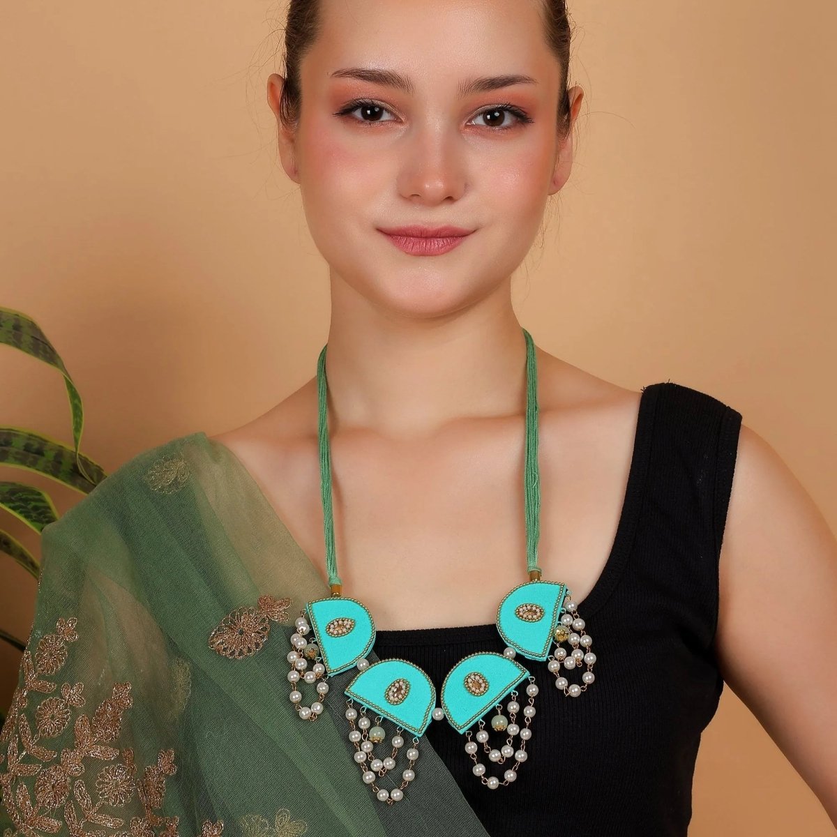 Green Dome Classic Multi Color Handmade (Choker) HM - NP - 005 - KHOJ.CITY