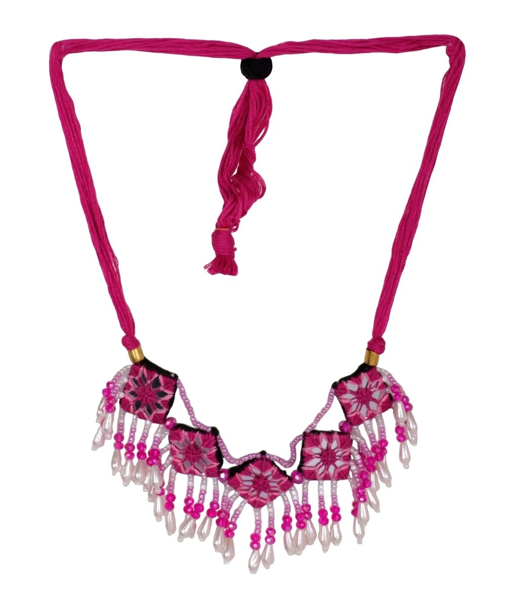 Harper Mirror Classic Multi Color Handmade Bridal Jewelry (Shaadi Set) - 005 - KHOJ.CITY