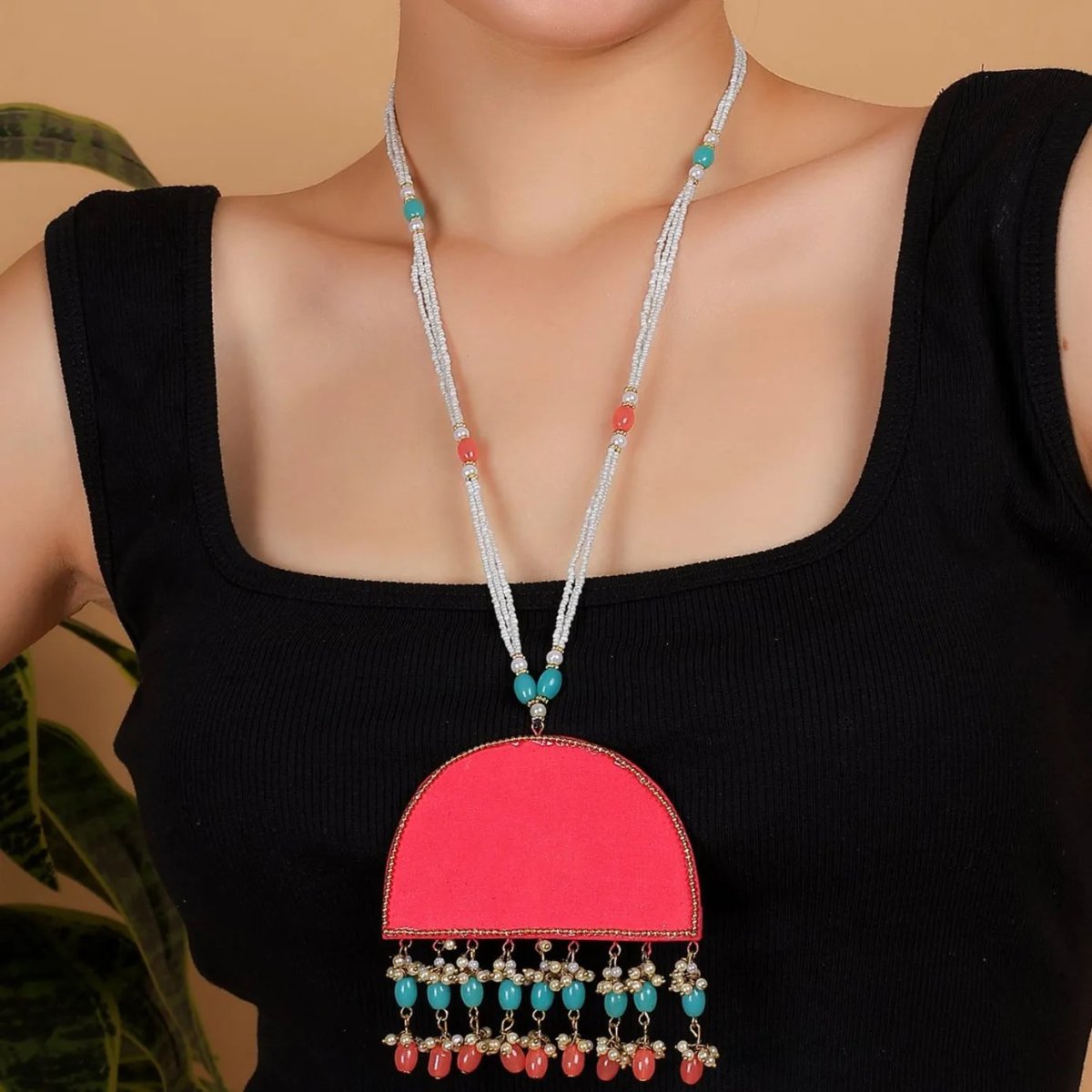 Hasti Classic Multi Color Hand Painted (Necklace Set) HP - NP - 189 - KHOJ.CITY