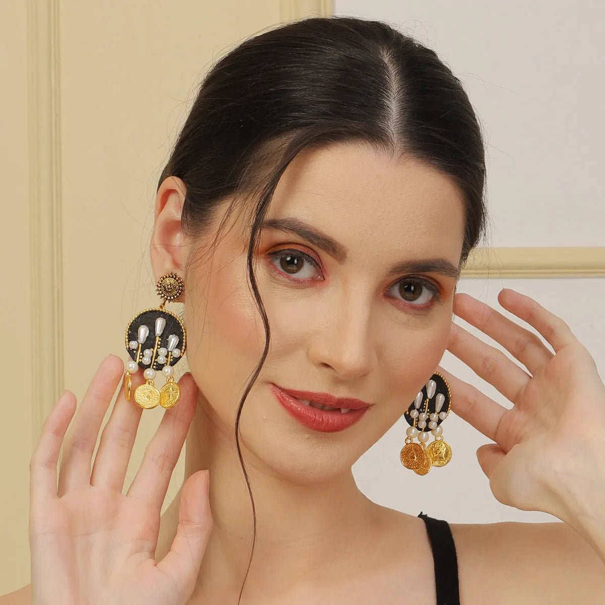 Ivory Classic Multi Color Handmade (Earrings) HM - ER - KHOJ.CITY