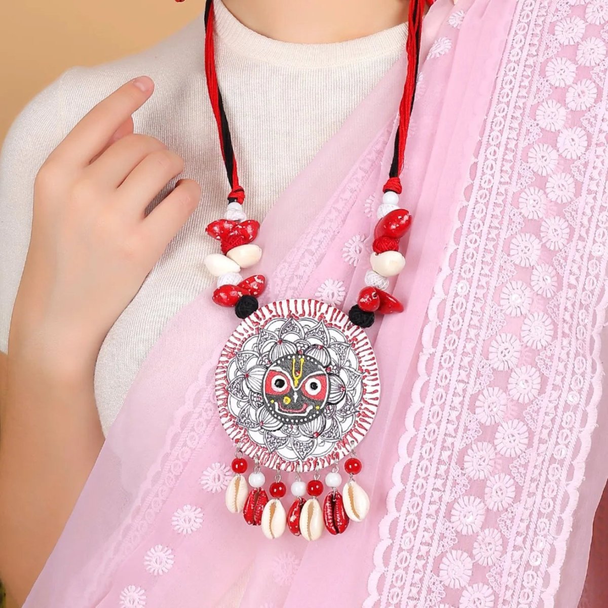 Jagabandhu Traditional Multi Color Hand Painted (Necklace) HP - NP - 126 - KHOJ.CITY