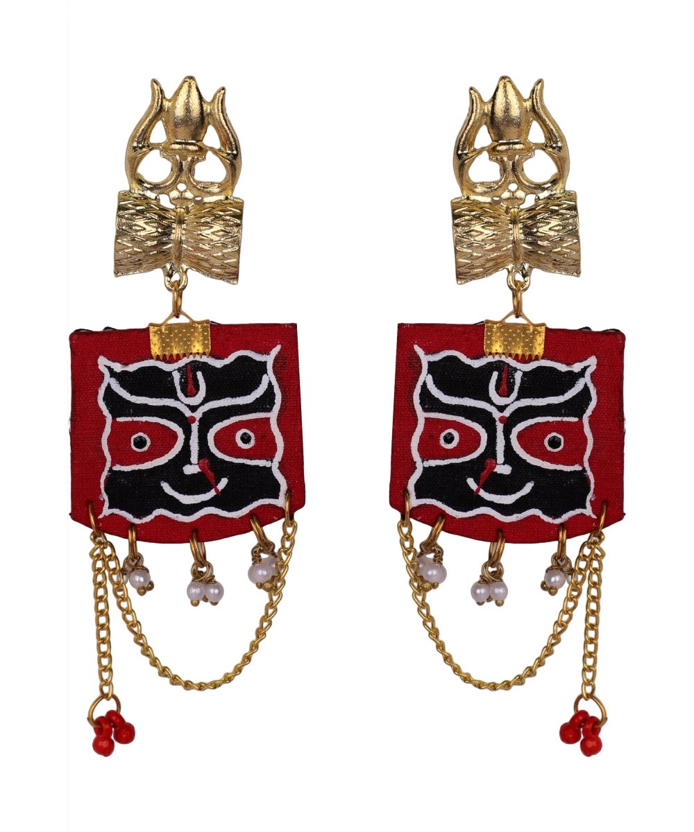 Jagannath Traditional Multi Color Hand Painted Drop (Earrings) HP - ER - 080 - KHOJ.CITY