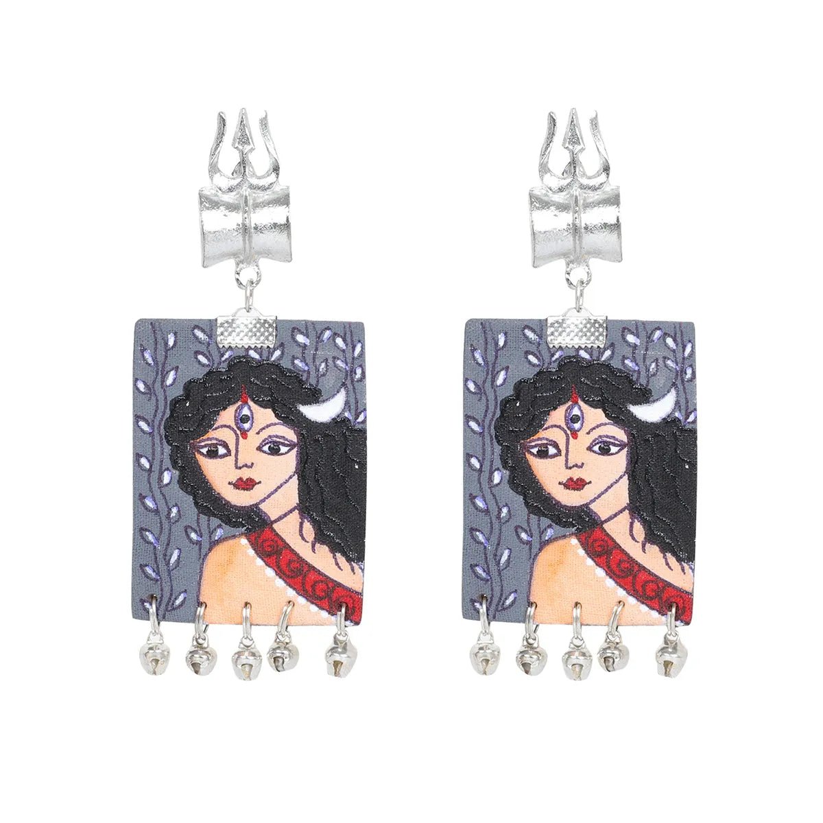 Jyestha Traditional Multi Color Hand Painted Drop (Earrings) HP - ER - 086 - KHOJ.CITY