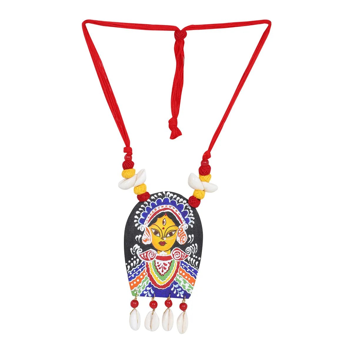 Kapalini Durga Classic Multi Color Hand Painted (Necklace) HP - NP - 053 - KHOJ.CITY