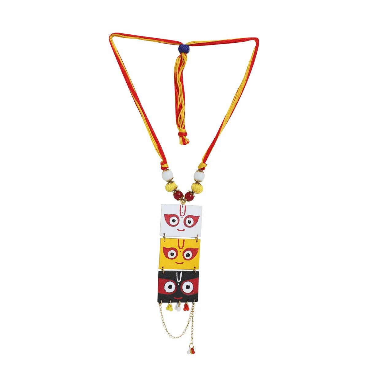 Keshava Puri Jagannath Traditional Multi Color Hand Painted (Necklace) HP - NP - 149 - KHOJ.CITY