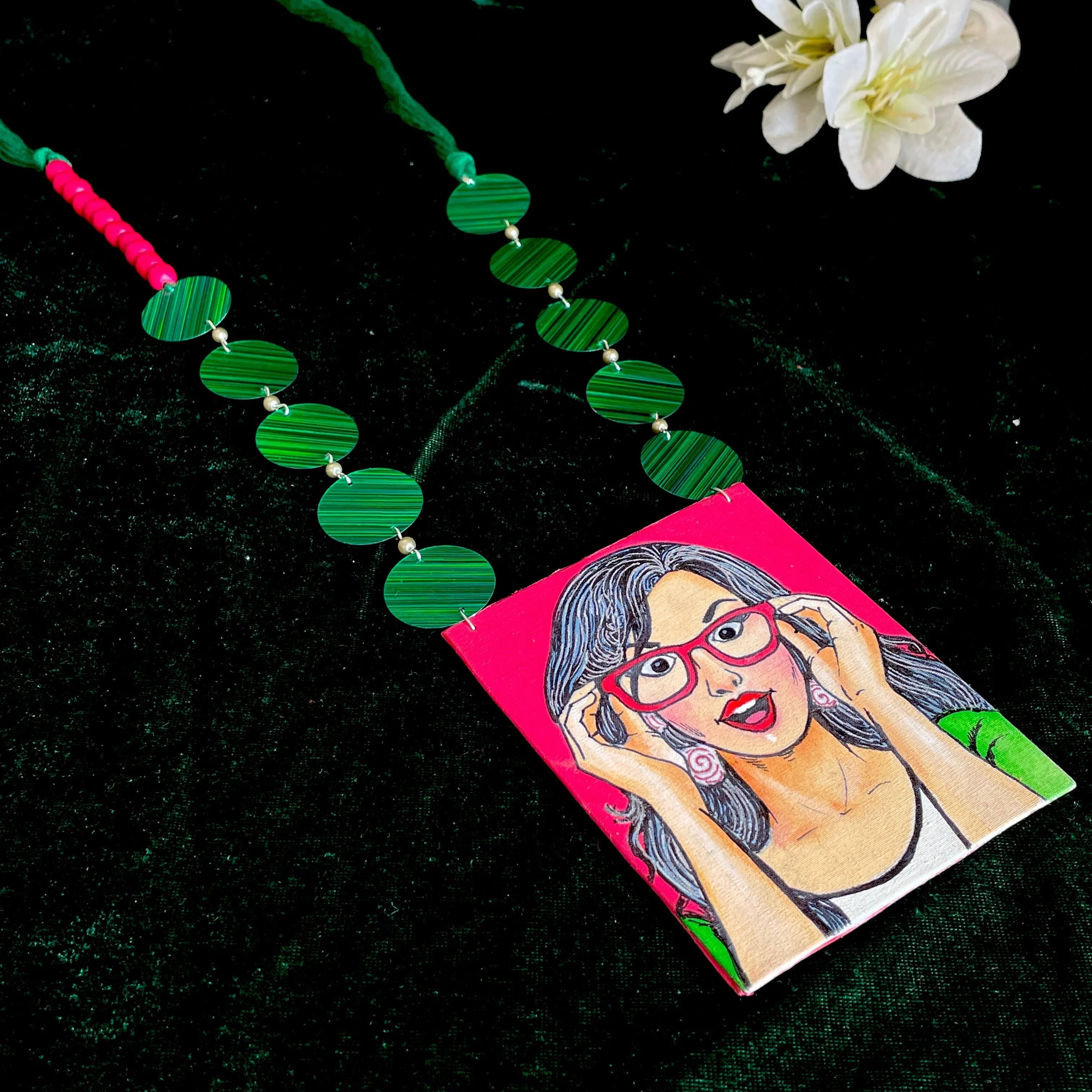 Specs Appeal Urban Naari Bohemian Multi Color Hand Painted (Necklace) HP-NP-107 - KHOJ.CITY