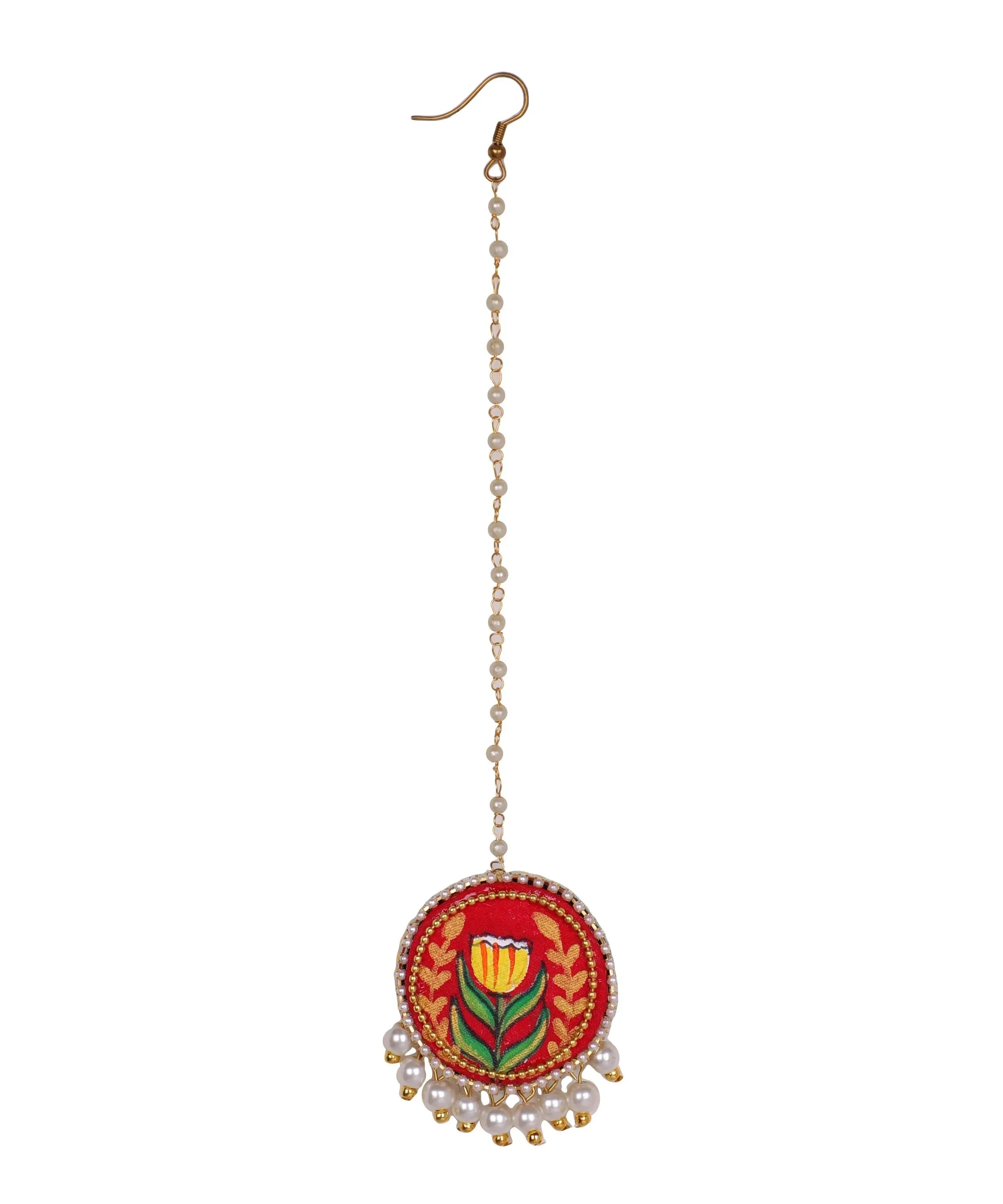 Adhira Traditional Multi Color Hand Painted (Maang tikka) HP-MT-001 - KHOJ.CITY