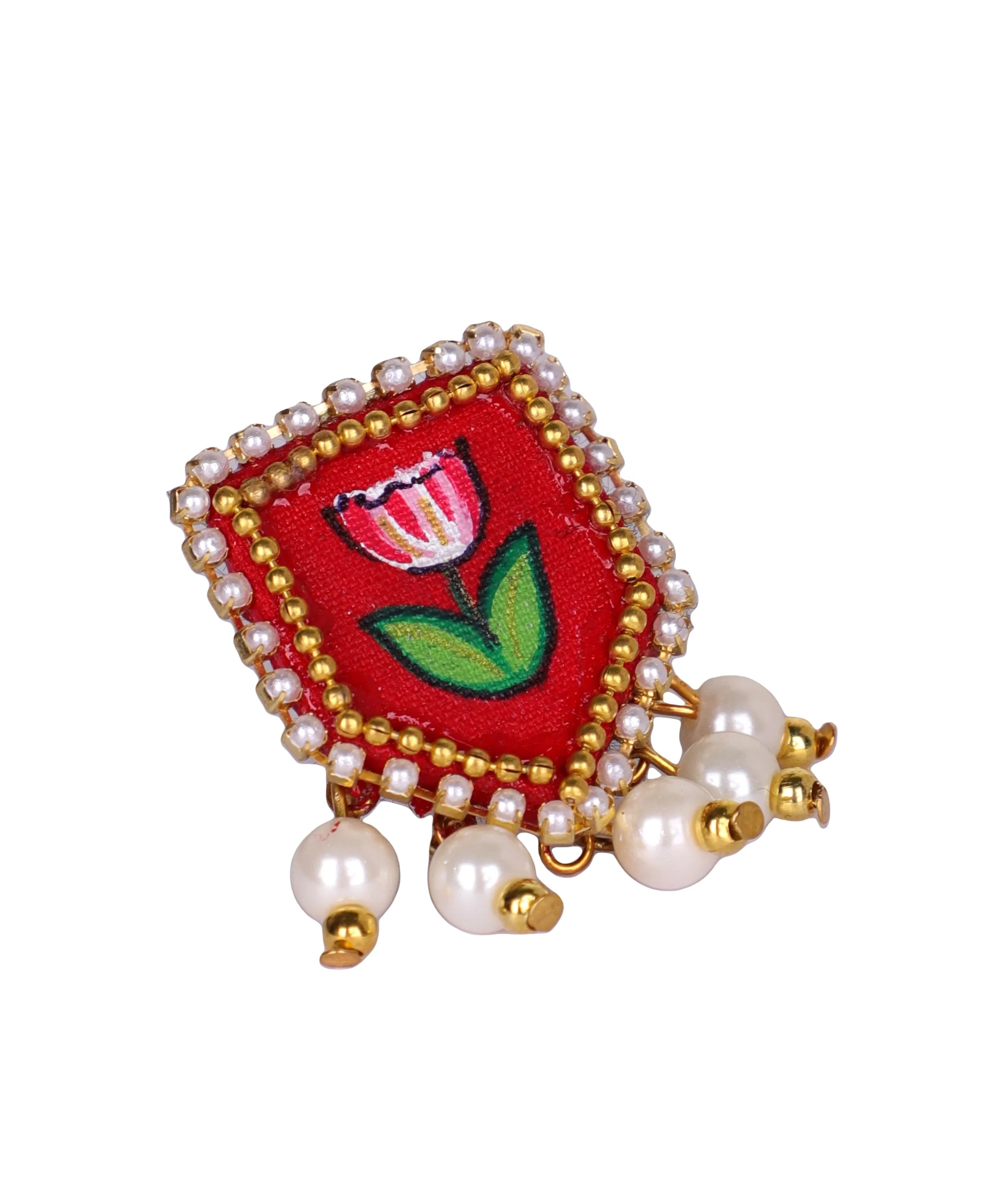 Adhira Classic Multi Color Hand Painted (Ring) HP-RG-019 - KHOJ.CITY