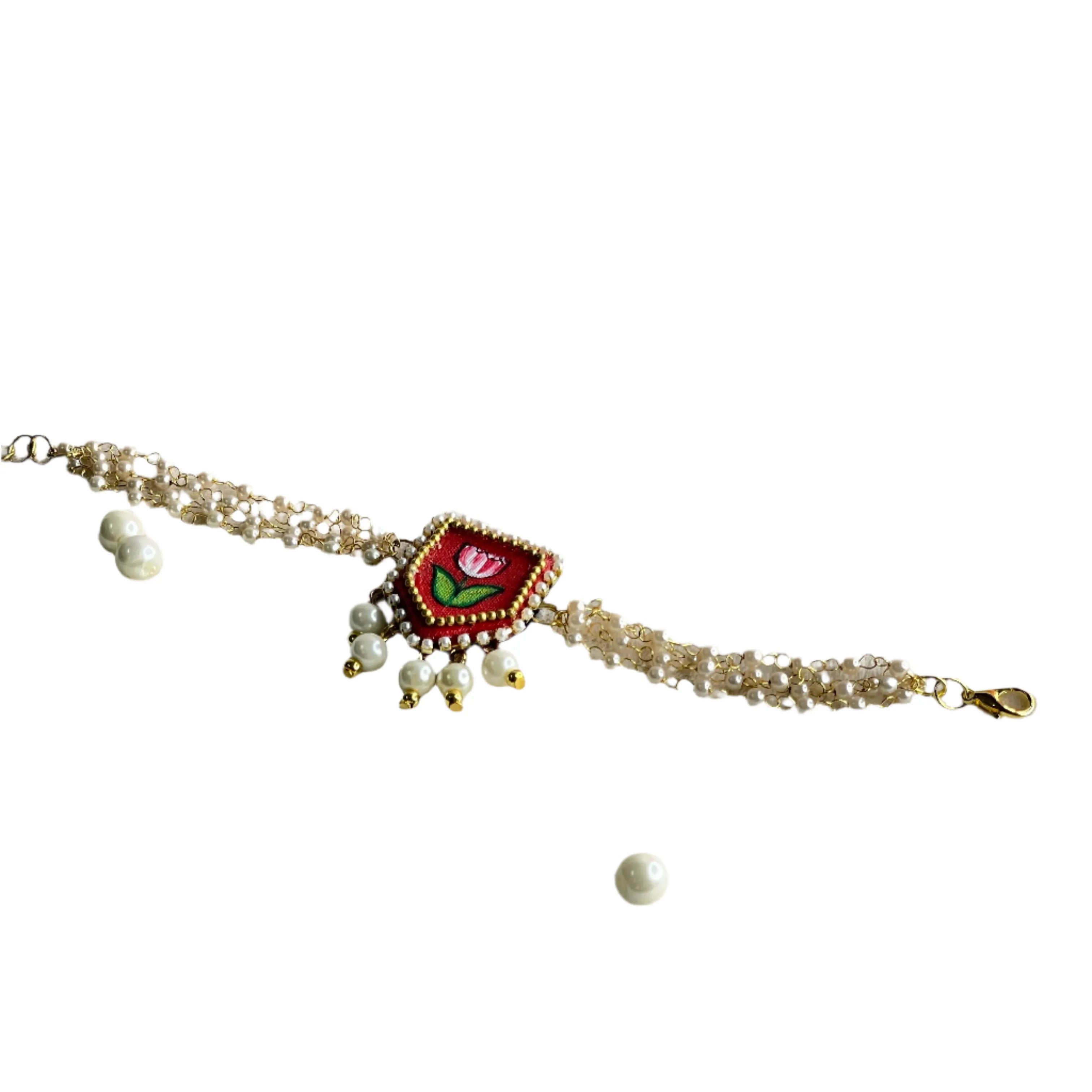 Adhira Classic Multi Color Hand Painted (Bracelet) HP-BR-010 - KHOJ.CITY
