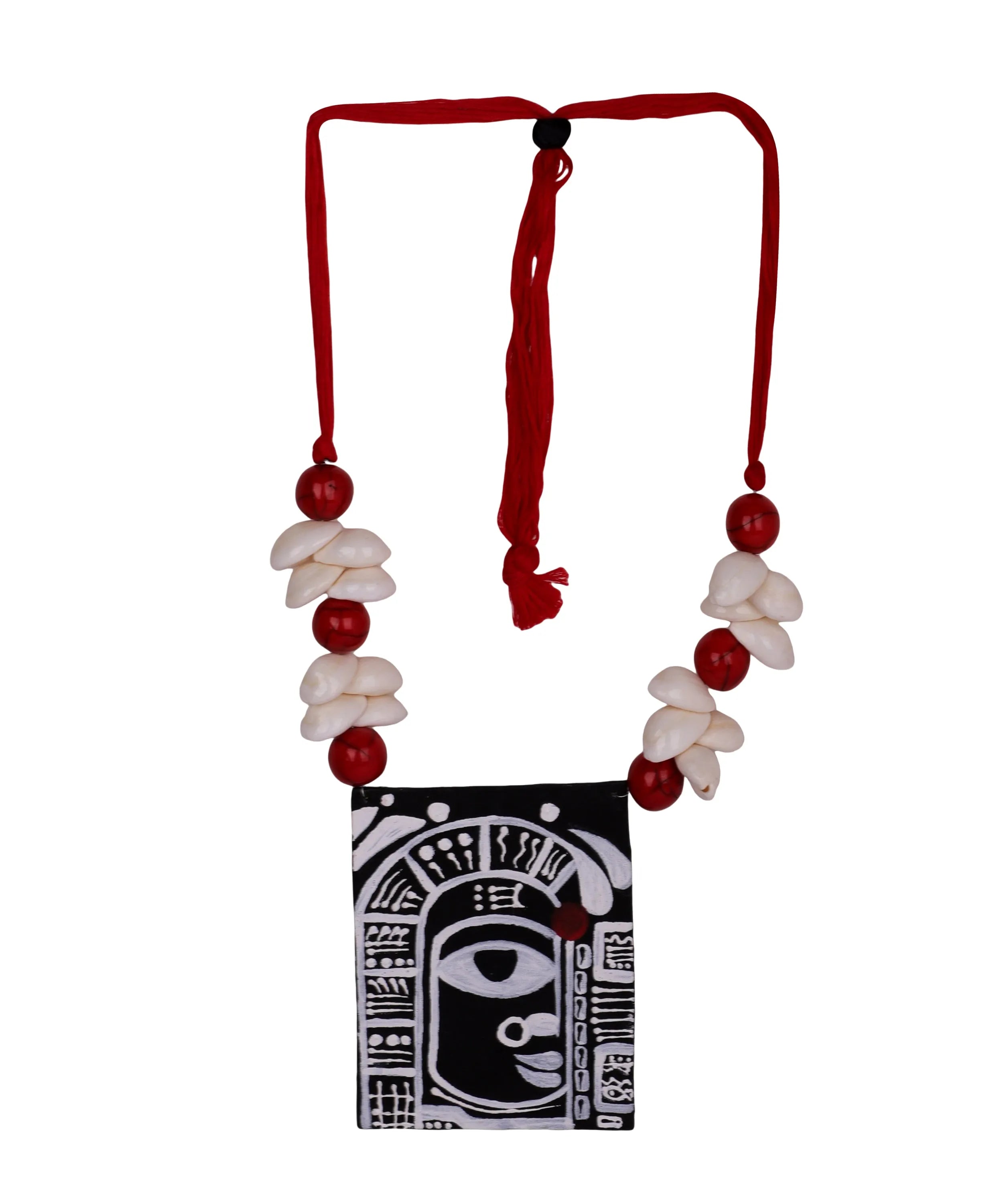 Adishakti Traditional Multi Color Hand Painted (Necklace) HP-NP-118 - KHOJ.CITY