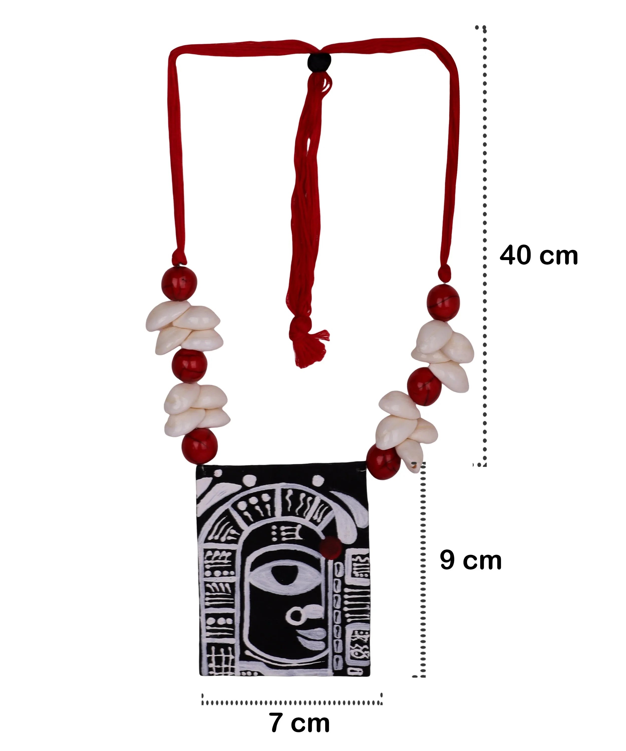 Adishakti Traditional Multi Color Hand Painted (Necklace) HP-NP-118 - KHOJ.CITY