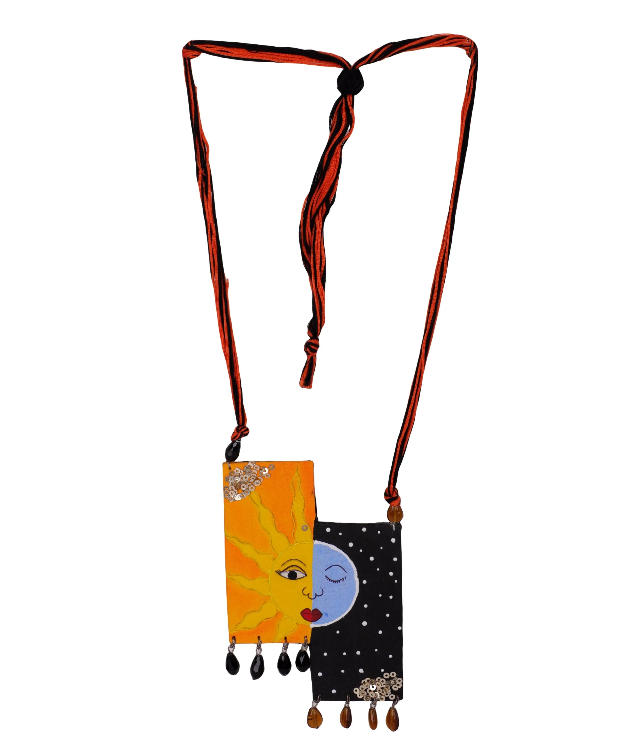Ahoratra Bohemian Multi Color Hand Painted (Necklace) HP-NP-002 - KHOJ.CITY