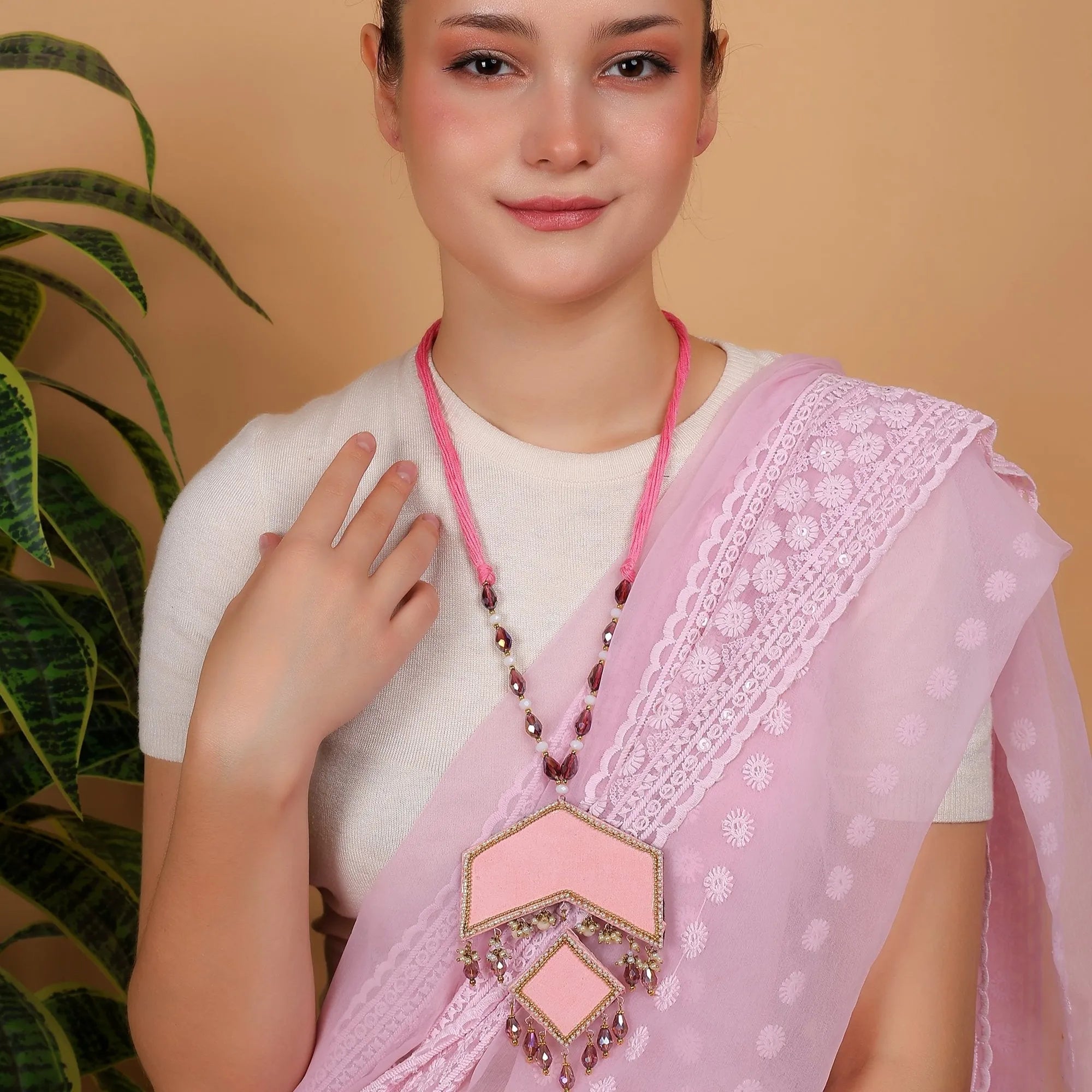 Amant Bohemian Multi Color Hand Painted (Necklace) HP-NP-171 - KHOJ.CITY