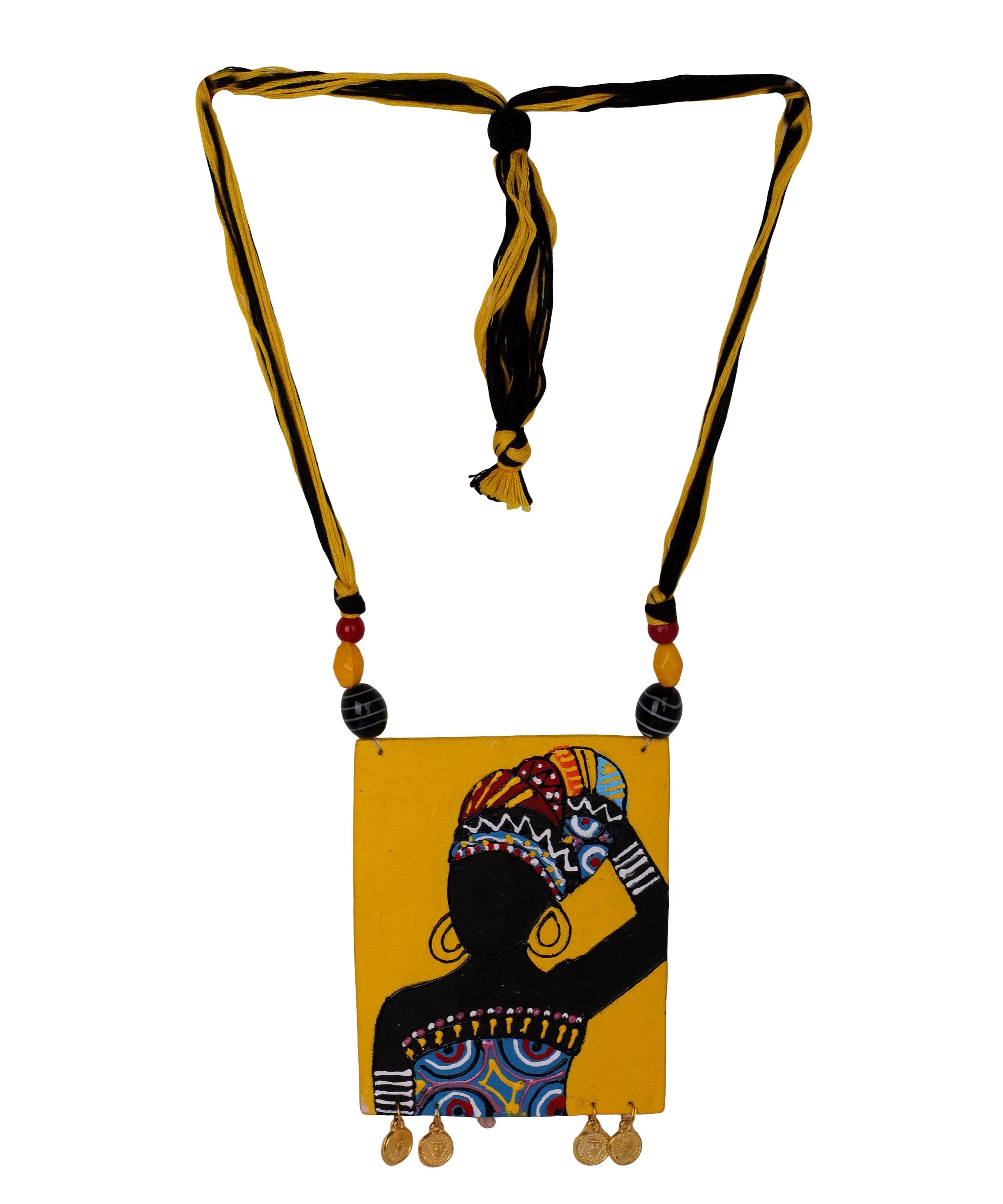 Amari Classic Modern Color Hand Painted (Necklace) HP-NP-119 - KHOJ.CITY