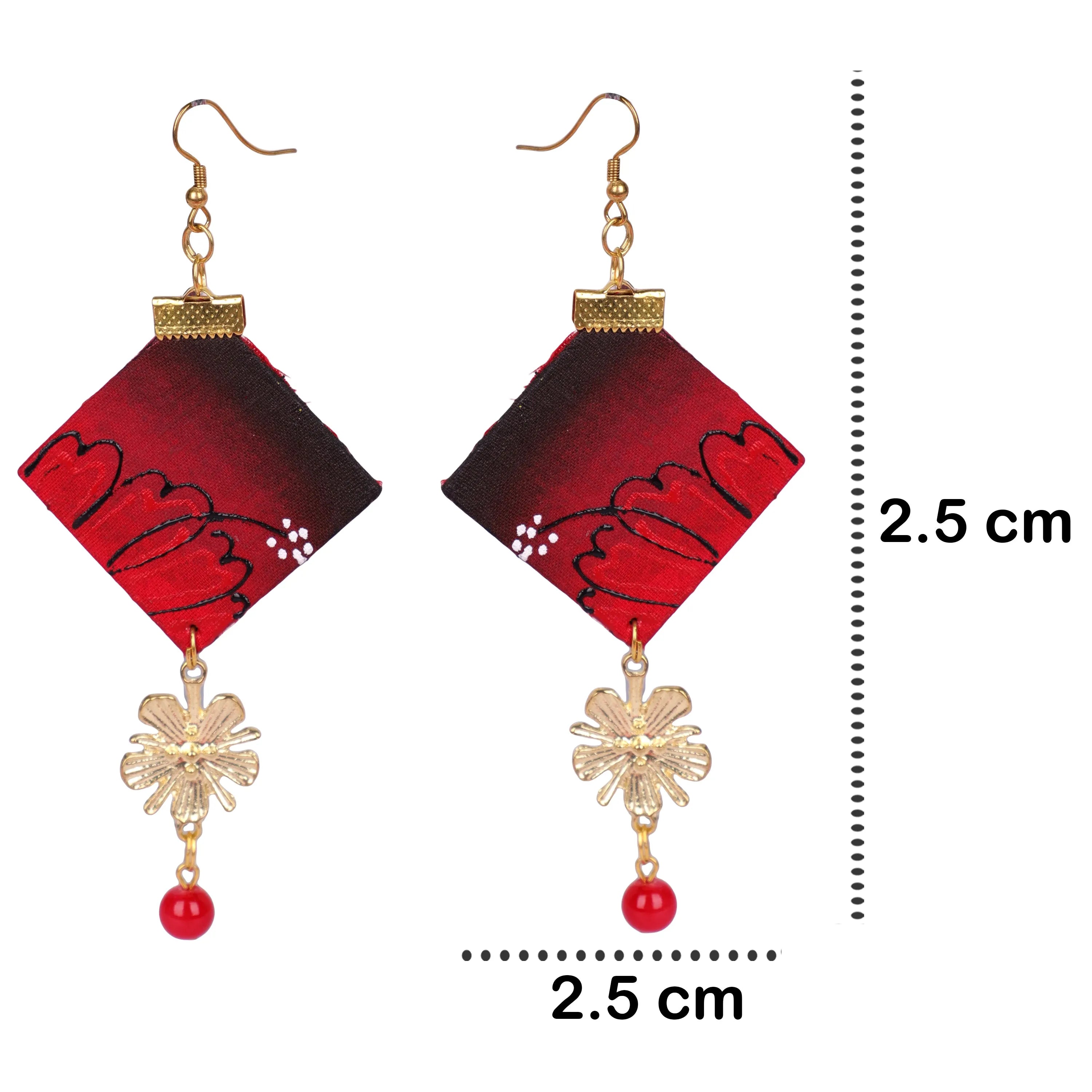 Amod Traditional Multi Color Hand Painted Drop (Earrings) HP-ER-013 - KHOJ.CITY