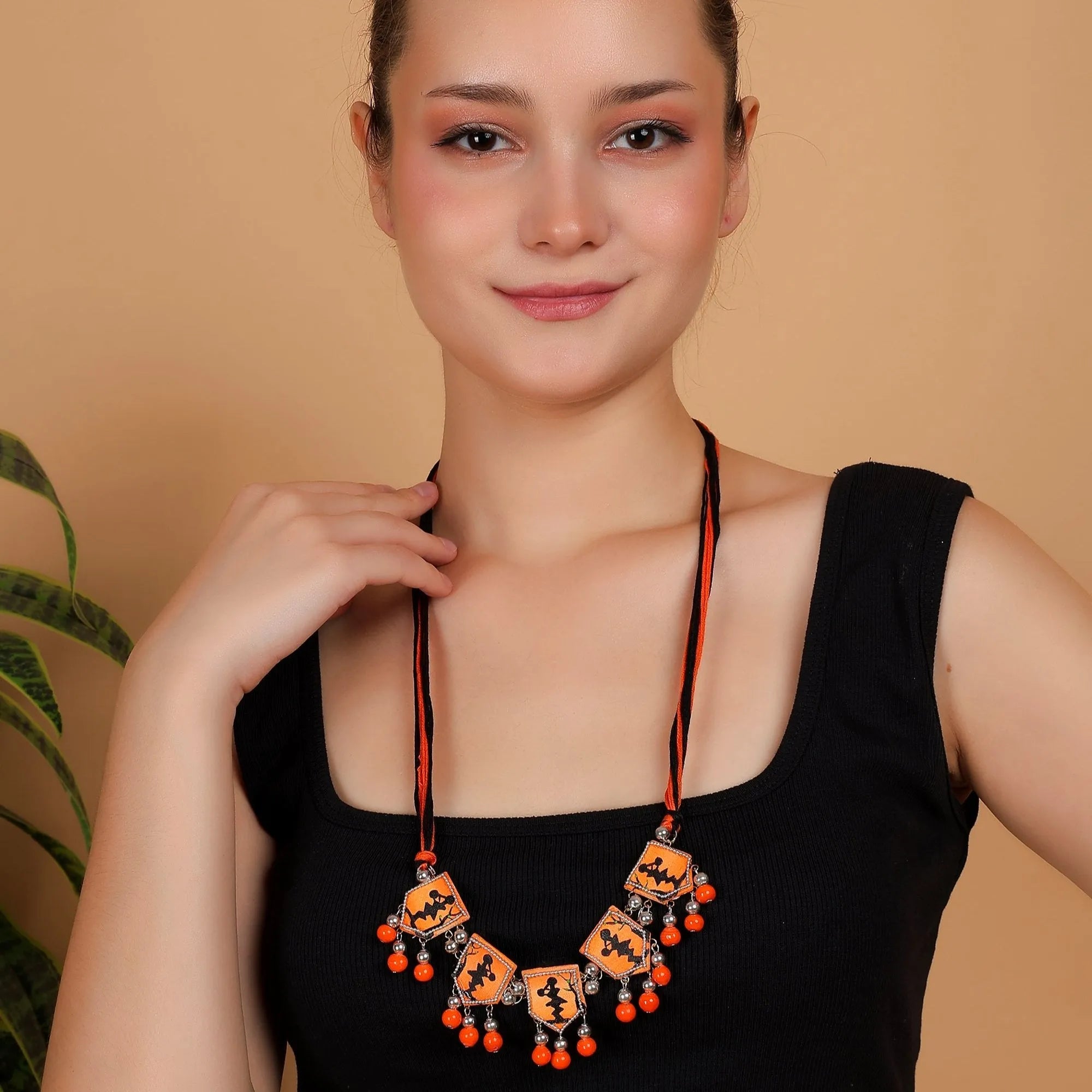 Bali Classic Multi Color Hand Painted (Necklace/Choker) HP-NP-176 - KHOJ.CITY