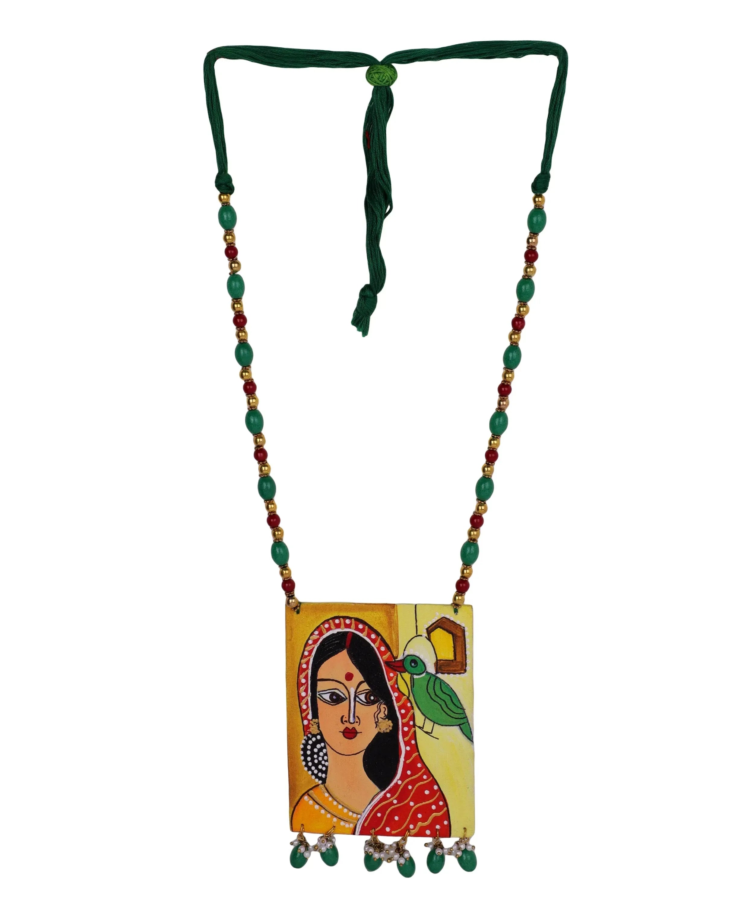 Eswaria Classic Multi Color Hand Painted (Necklace) HP-NP-039 - KHOJ.CITY