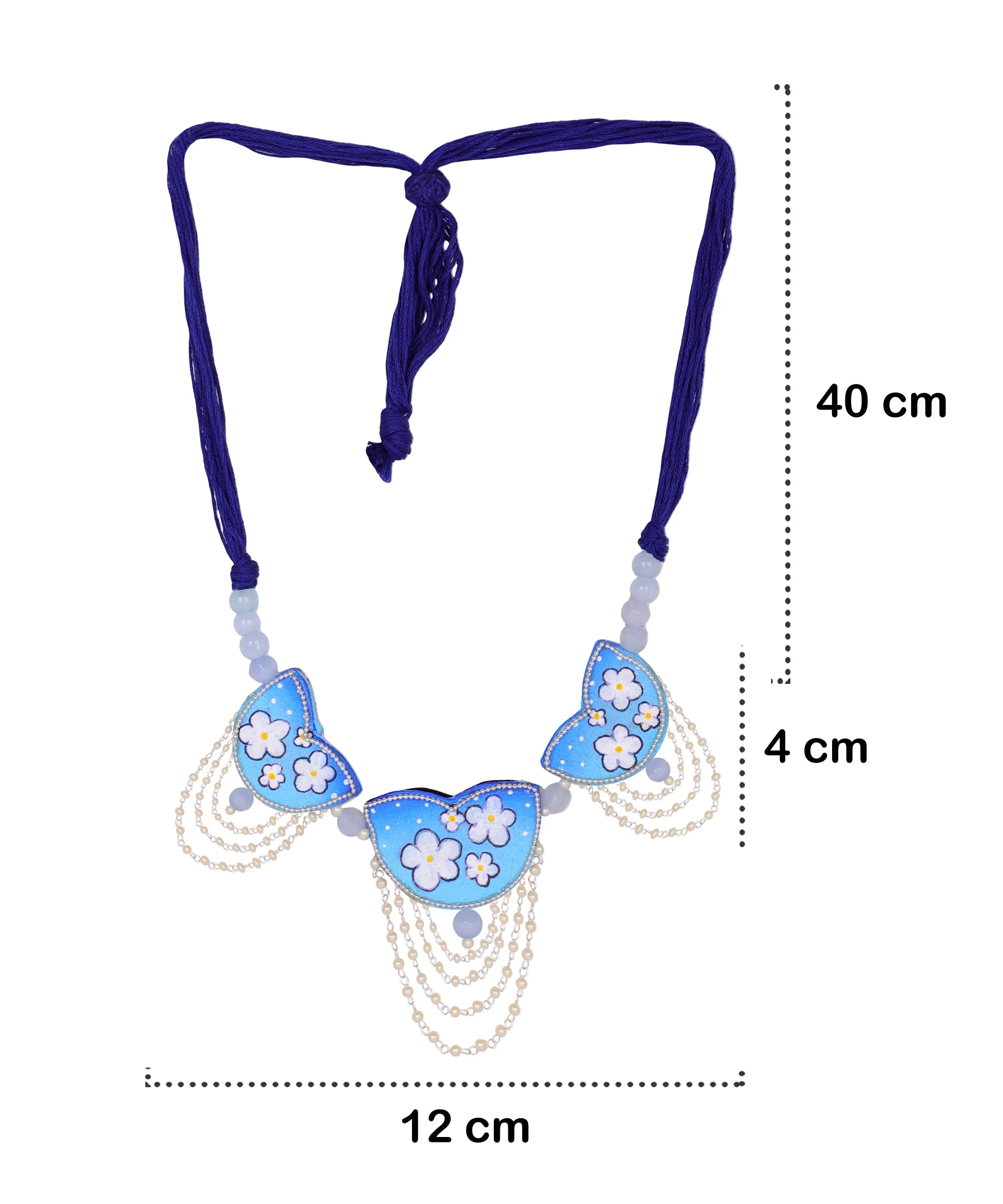 Blossom Traditional Multi Color Hand Painted Drop (Necklace) HP-NP-178 - KHOJ.CITY