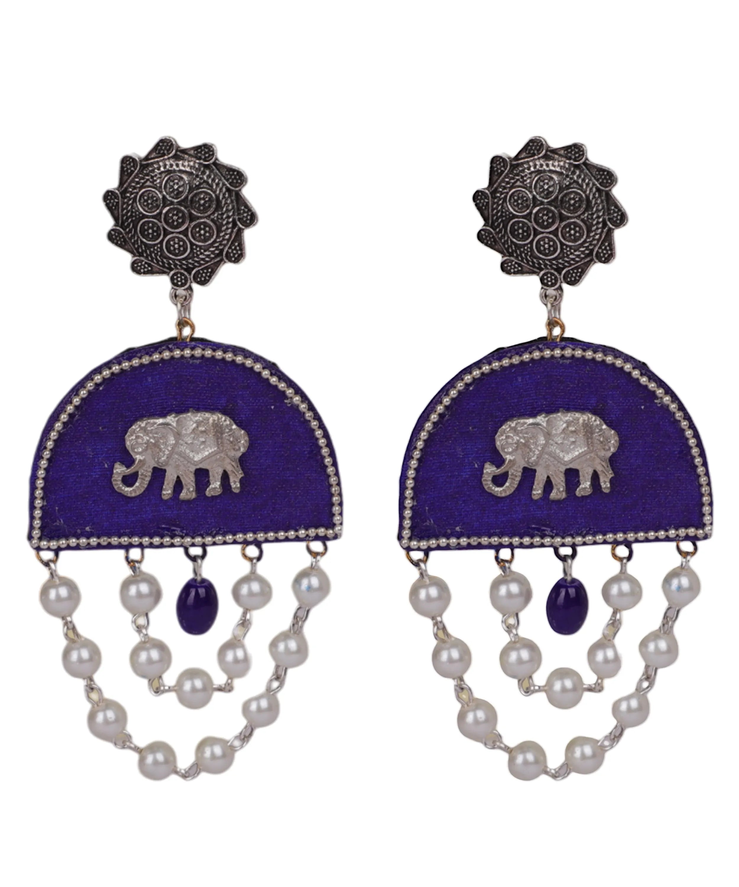 Blue Dome Classic Multi Color Handmade (Earrings) HM-ER-268 - KHOJ.CITY