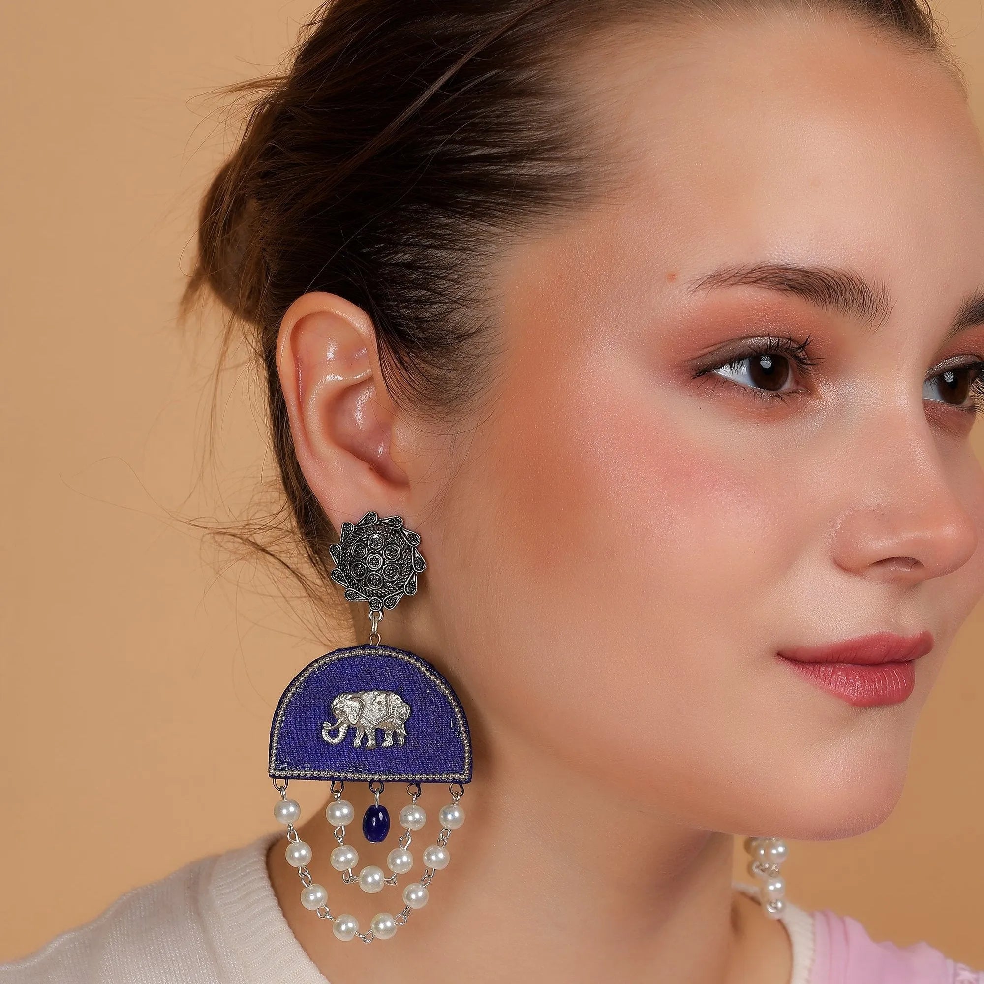 Blue Dome Classic Multi Color Handmade (Earrings) HM-ER-268 - KHOJ.CITY