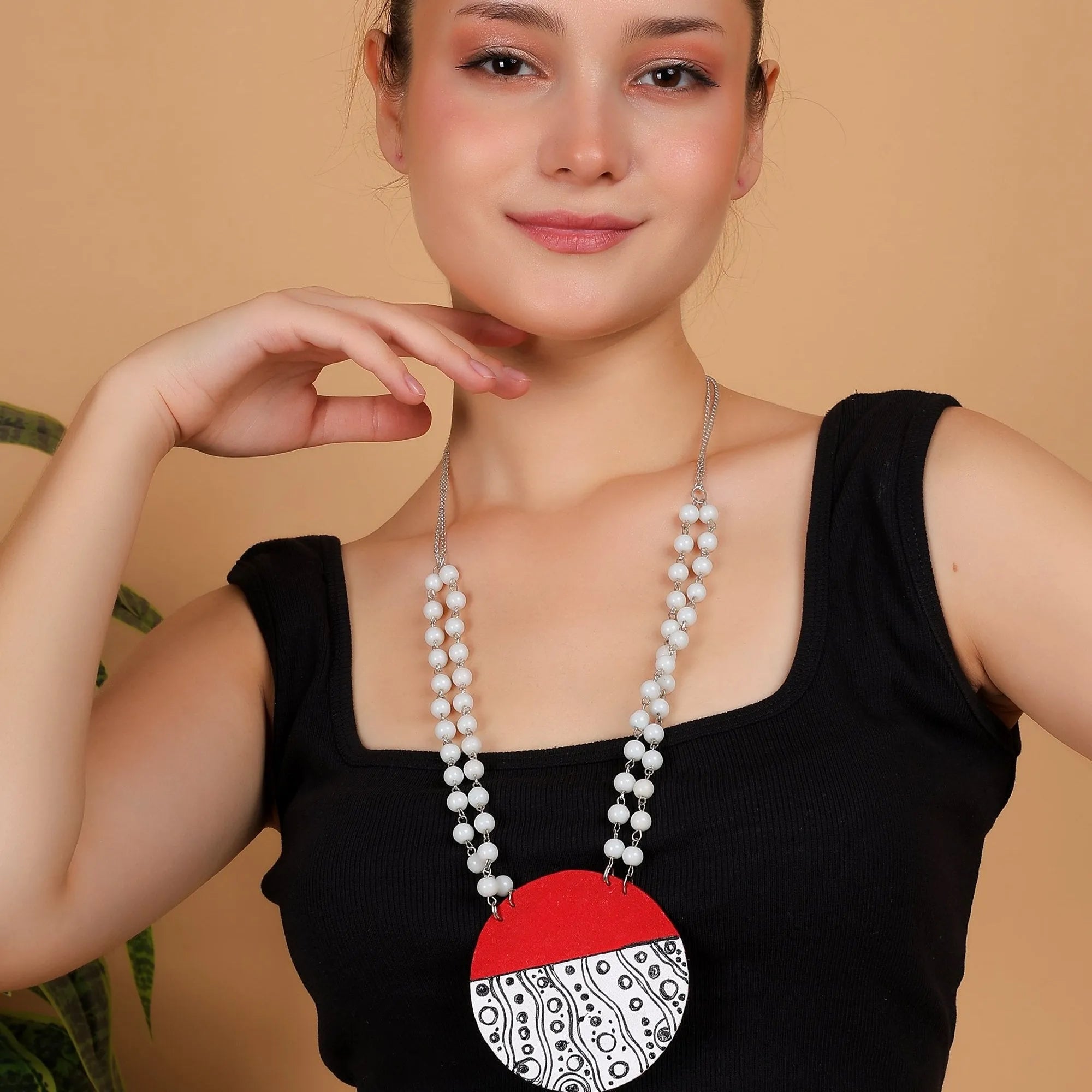 Caesar Classy Classic Multi Color Hand Painted (Necklace) HP-NP-021 - KHOJ.CITY