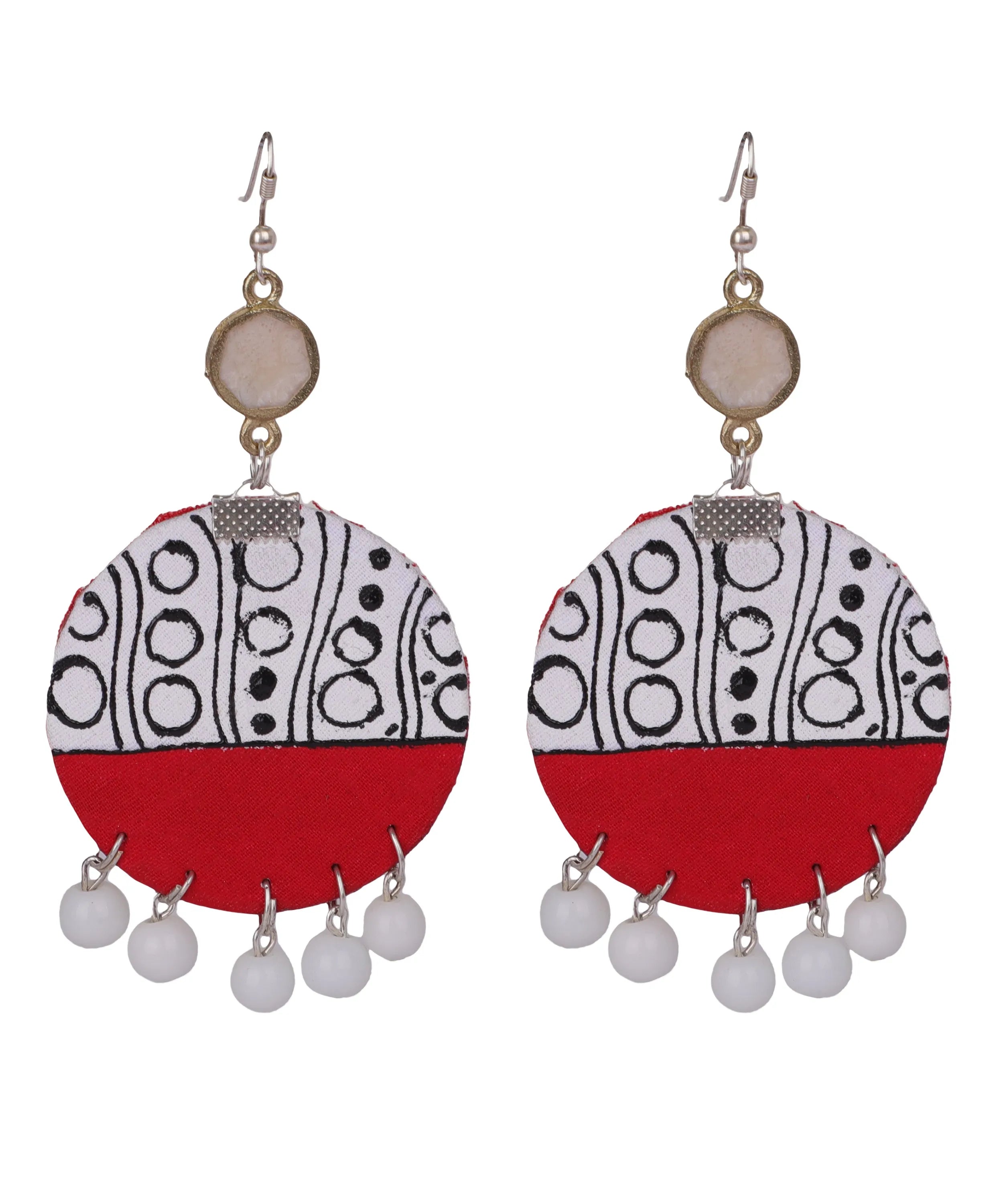 Caesar Classy Traditional Multi Color Hand Painted Drop (Earrings) HP-ER-034 - KHOJ.CITY