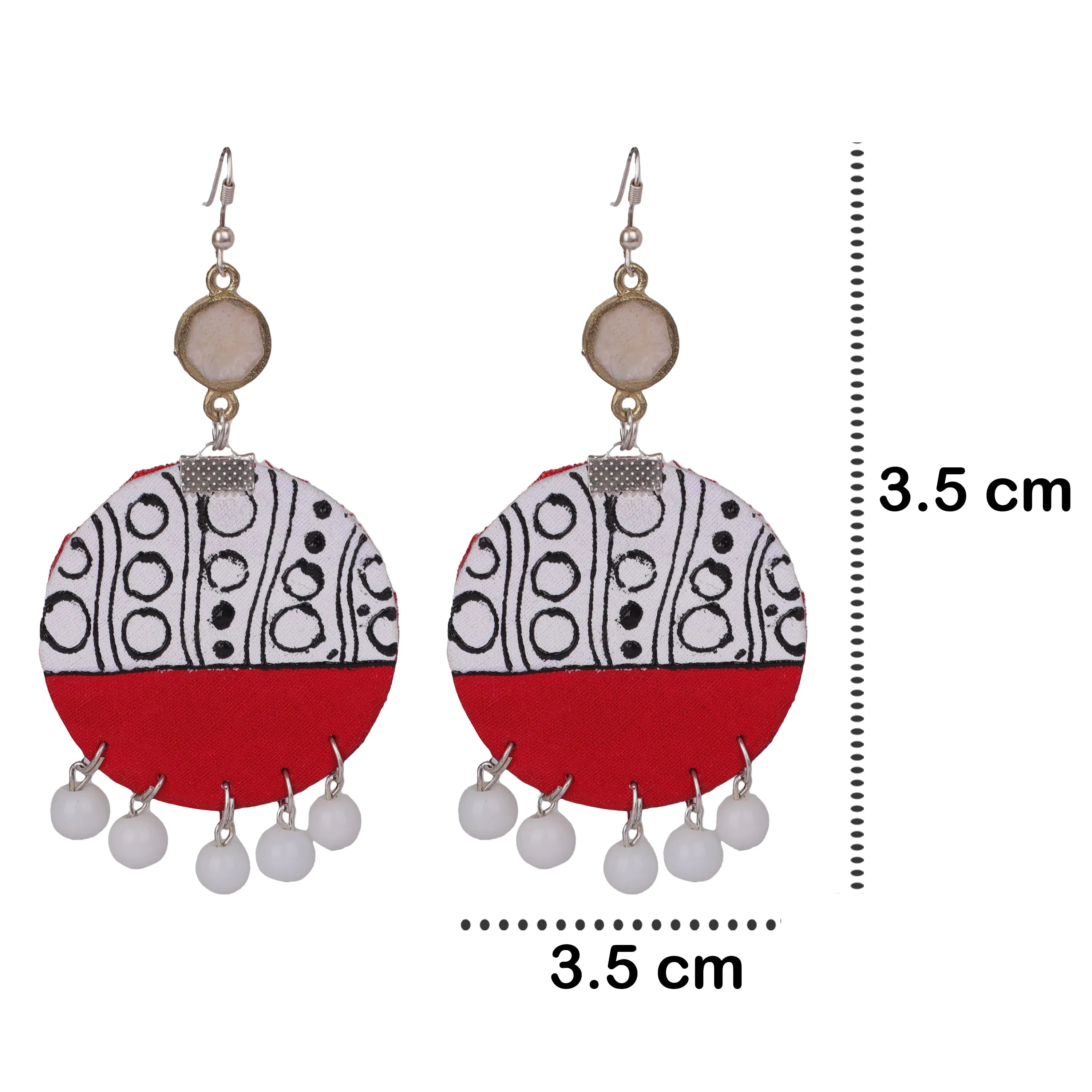 Caesar Classy Traditional Multi Color Hand Painted Drop (Earrings) HP-ER-034 - KHOJ.CITY