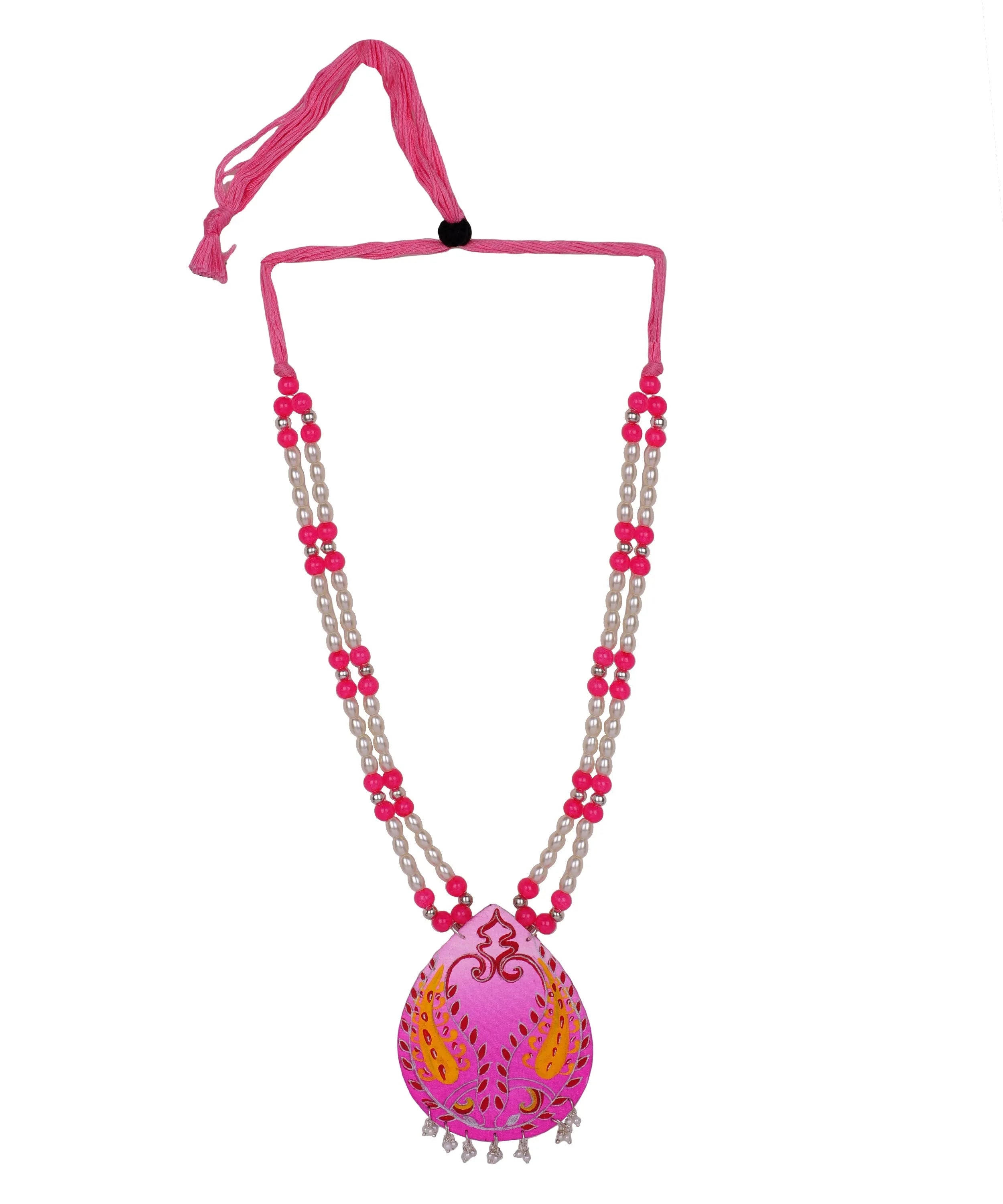 Charita Classic Multi Color Hand Painted (Necklace) HP-NP-025 - KHOJ.CITY