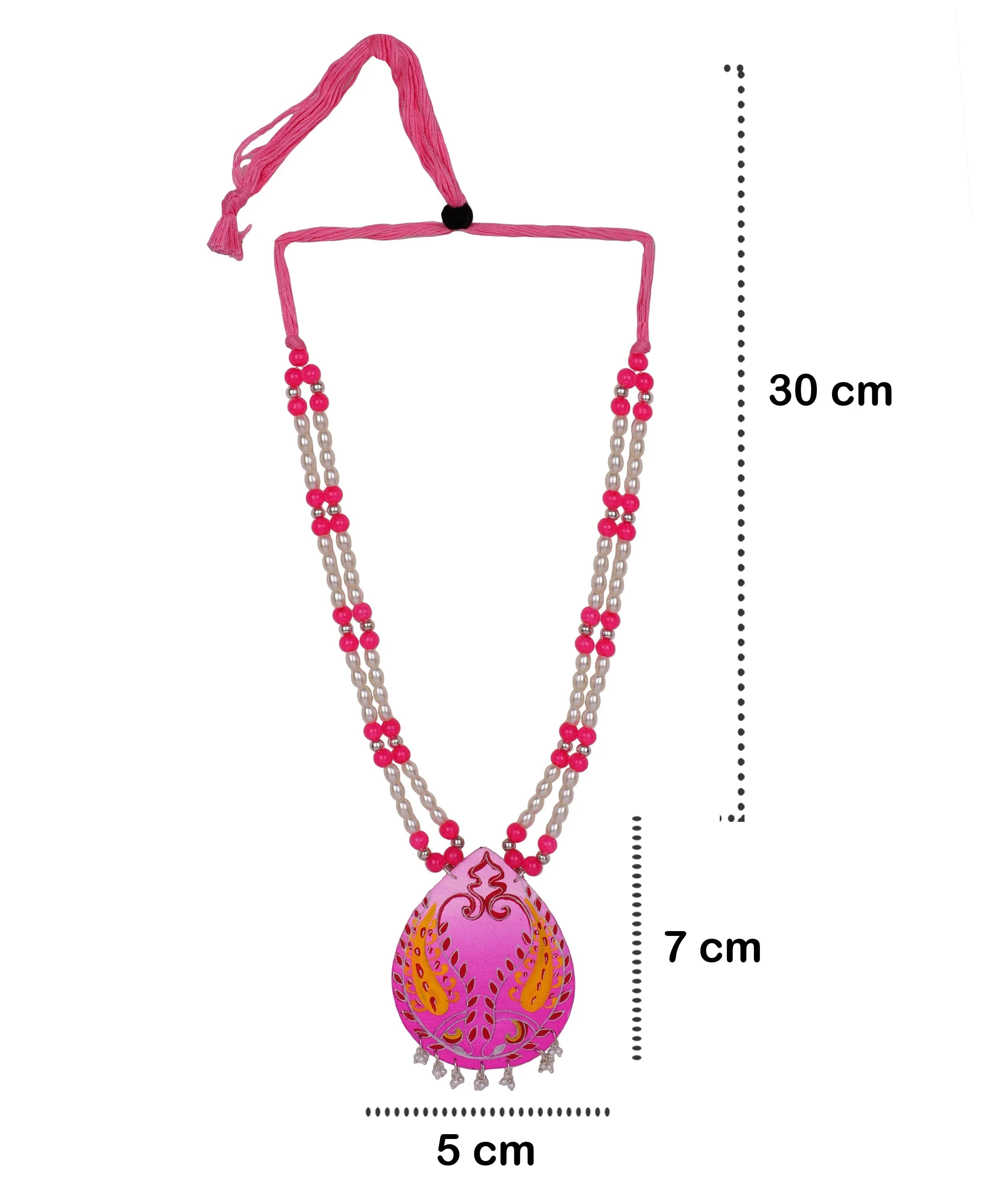 Charita Classic Multi Color Hand Painted (Necklace) HP-NP-025 - KHOJ.CITY