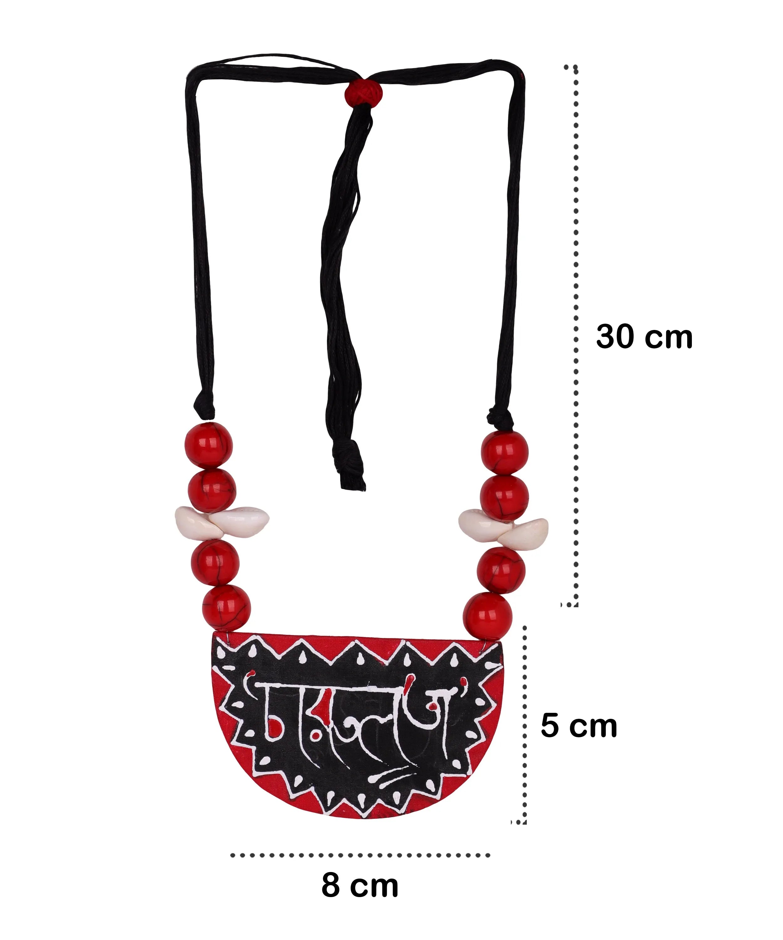 Charulata Classic Multi Color Hand Painted (Necklace) HP-NP-026 - KHOJ.CITY