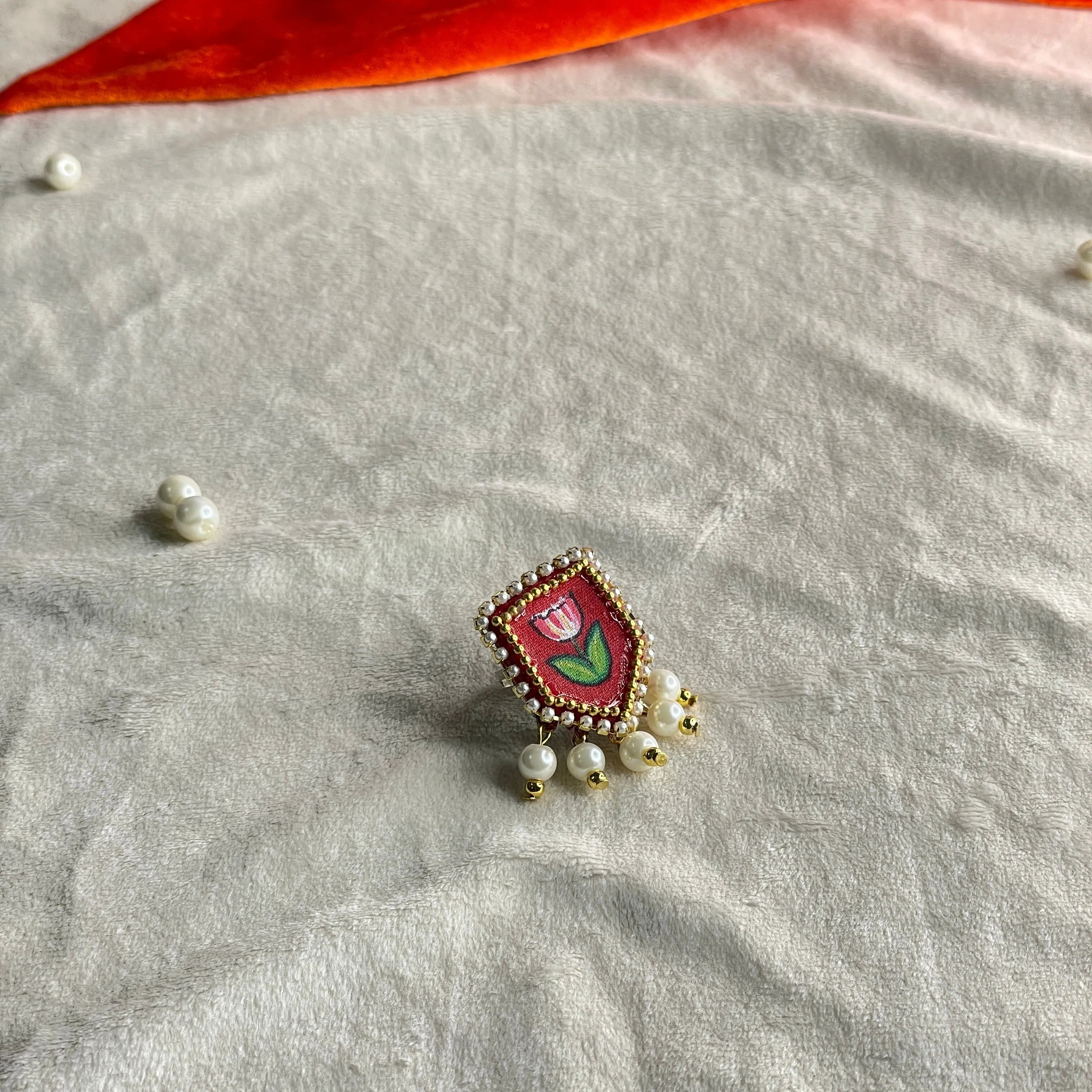 Adhira Classic Multi Color Hand Painted (Ring) HP-RG-019 - KHOJ.CITY