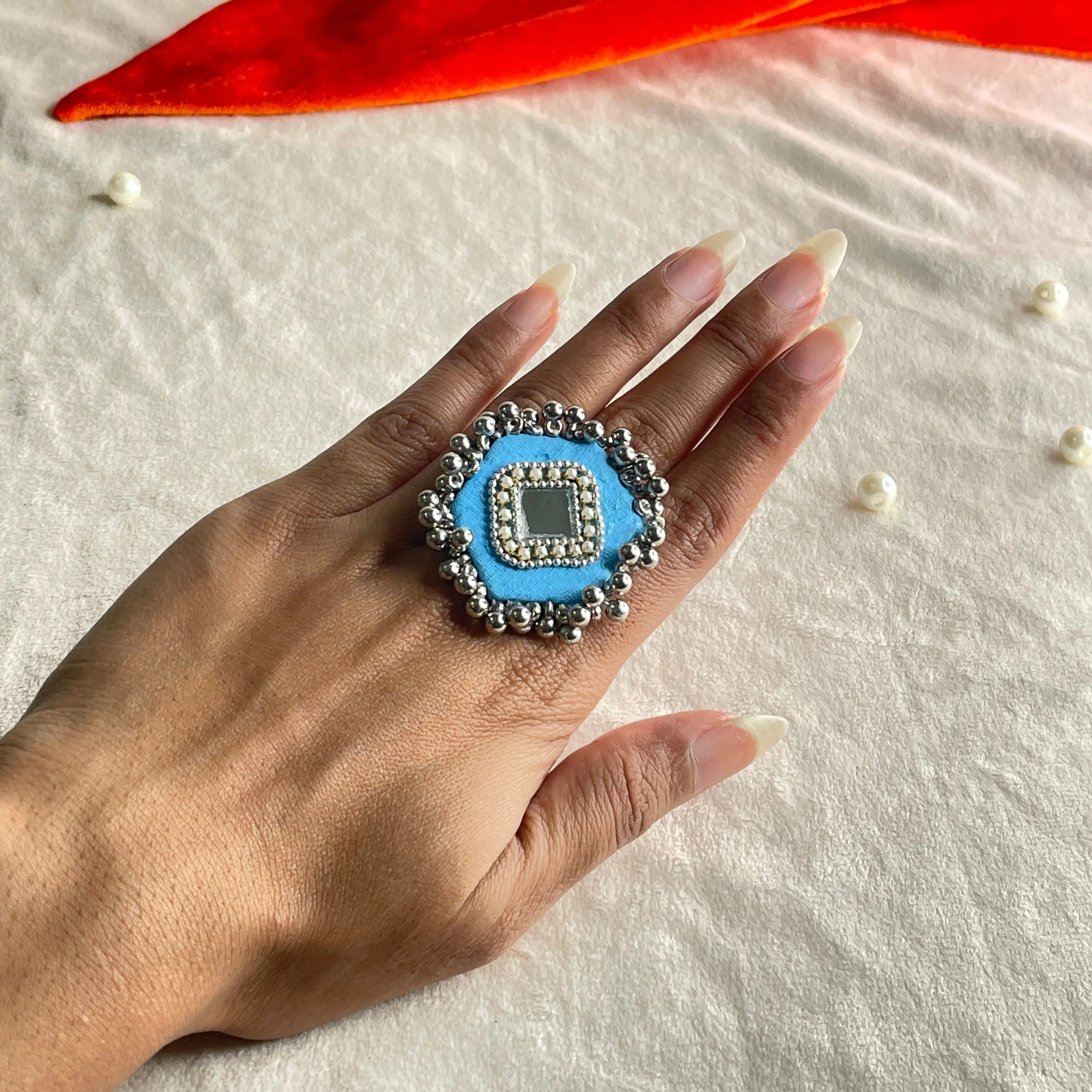 Skye Classic Multi Color Handmade (Ring) HM-RG-008 - KHOJ.CITY